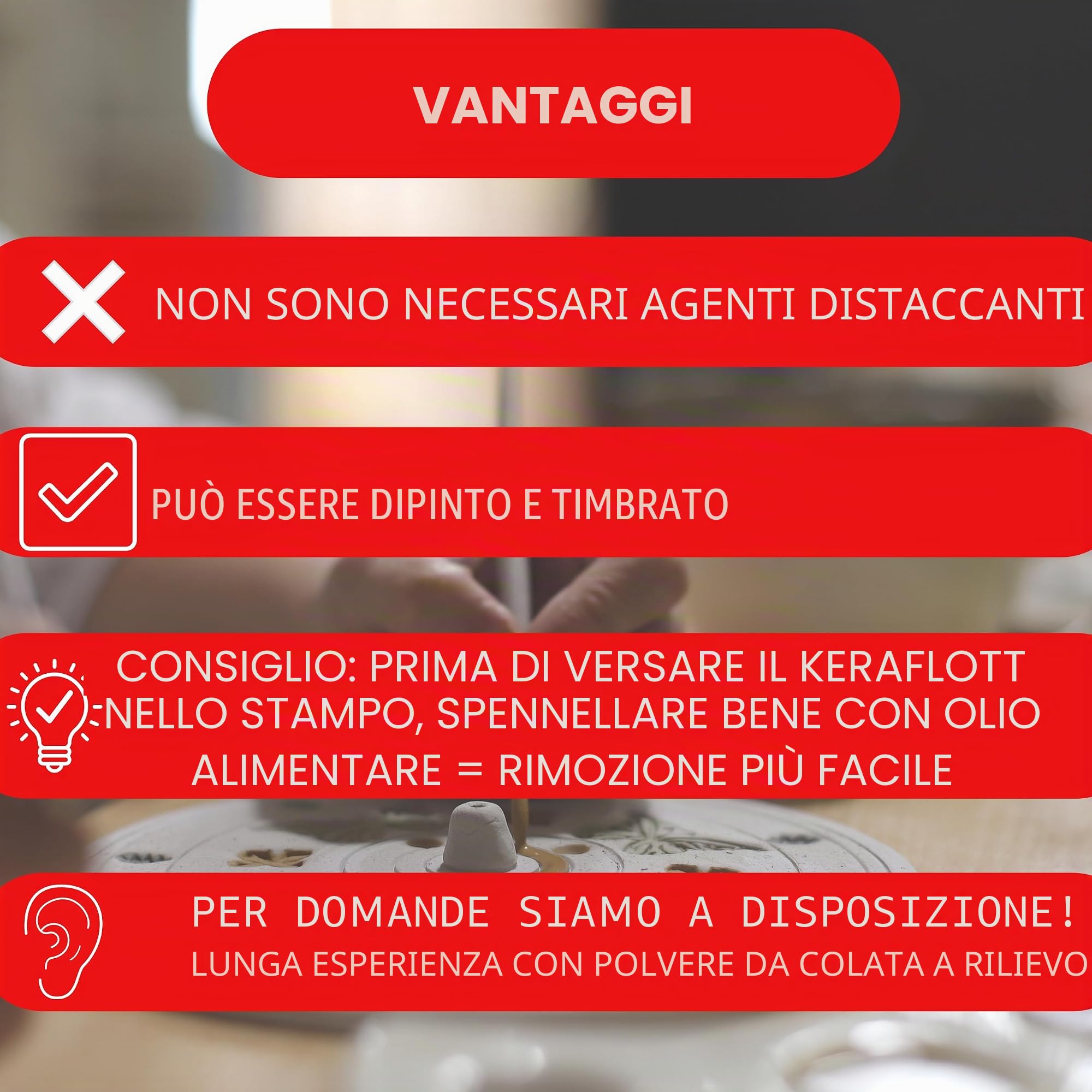 KERAflott - Polvere per colata in rilievo, 25 kg, colore: Bianco