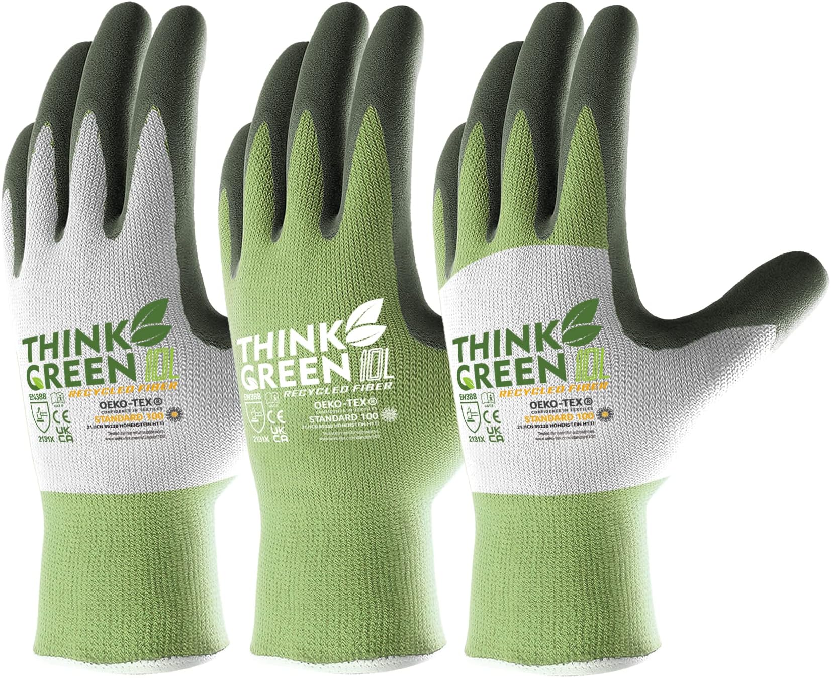 COOLJOB Large Rubber Coated Gardening Gloves for Men (6