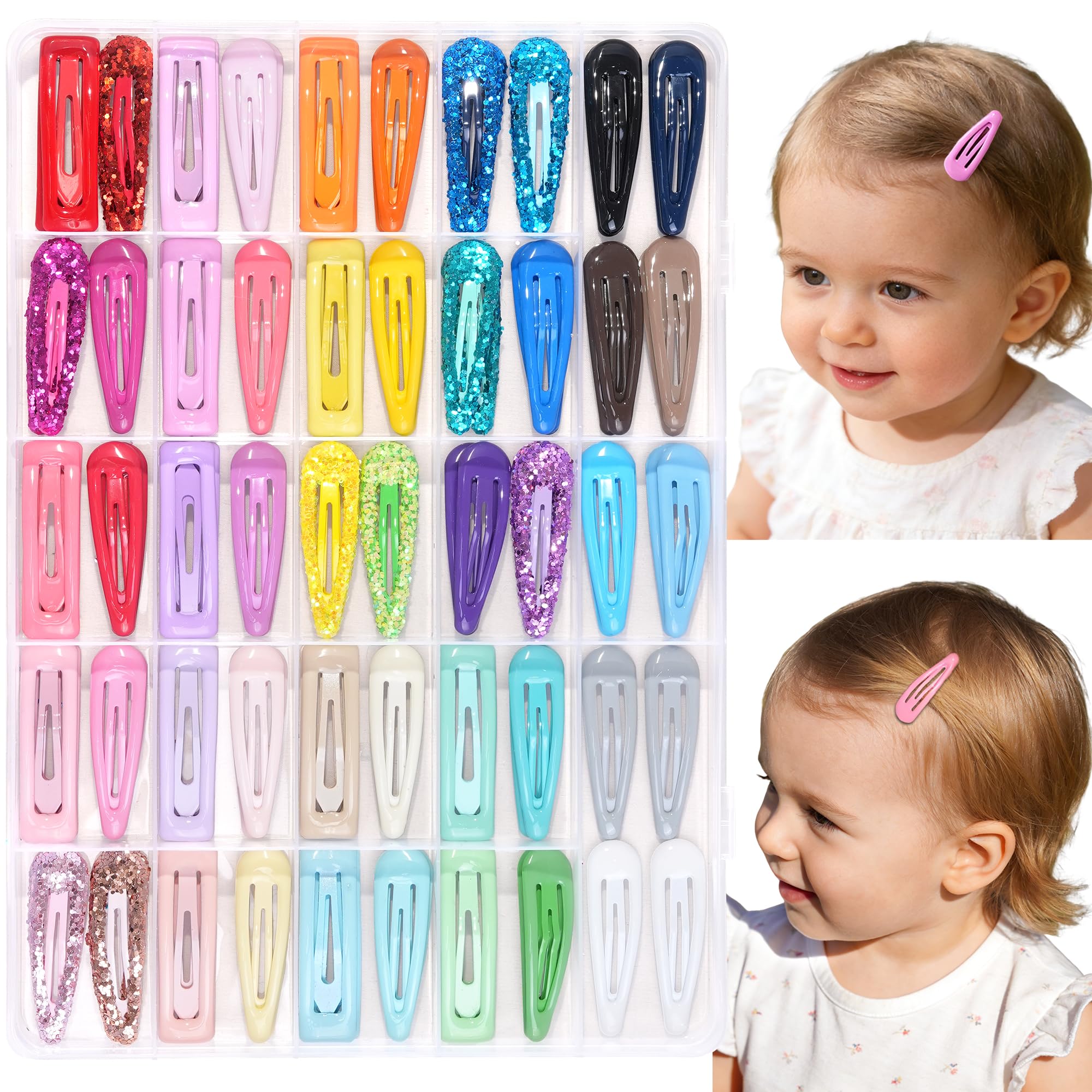 ヘアアクセサリー ANDWANG bijou hair clip set Amazon.com: CÉLLOT 96Pcs Colorful Metal Snap Hair Clips, 2