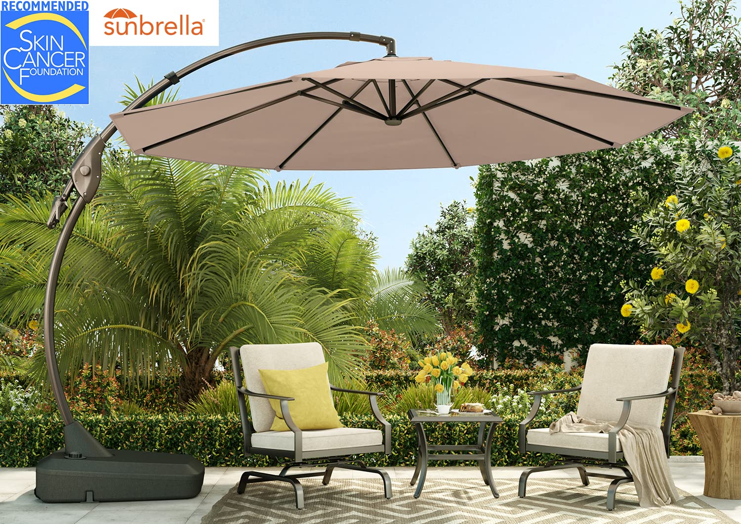 Amazon.com : Grand patio 12' Sunbrella Cantilever Umbrella Outdoor Round Aluminum Offset Umbrella Base Included for Backyard, Pool (Camel, 12 FT- SUNBRELLA) : Patio, Lawn & Garden Amazon.com : Grand patio 12' Sunbrella Cantilever Umbrella Outdoor Round Aluminum Offset Umbrella Base Included for Backyard, Pool (Camel, 12 FT- SUNBRELLA) : Patio, Lawn & Garden
