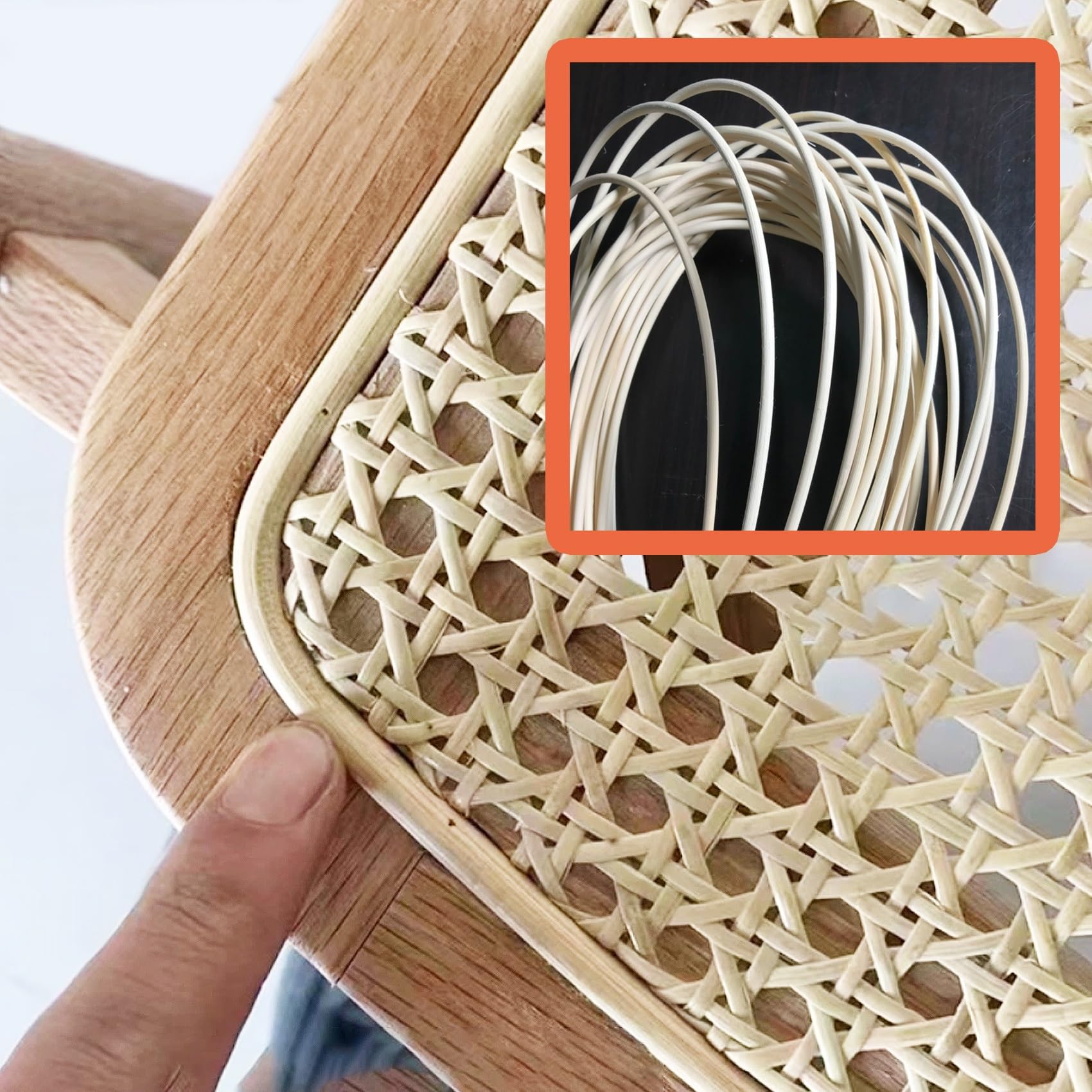 100cm de Ancho Rejilla Mimbre Natural con Tiras Ratán, Rollo de Ratán Vienés por Metros, Correas de Caña de Tela Malla, Tejido de Caña para Muebles Silla Gabinete Bricolaje(40x250cm)