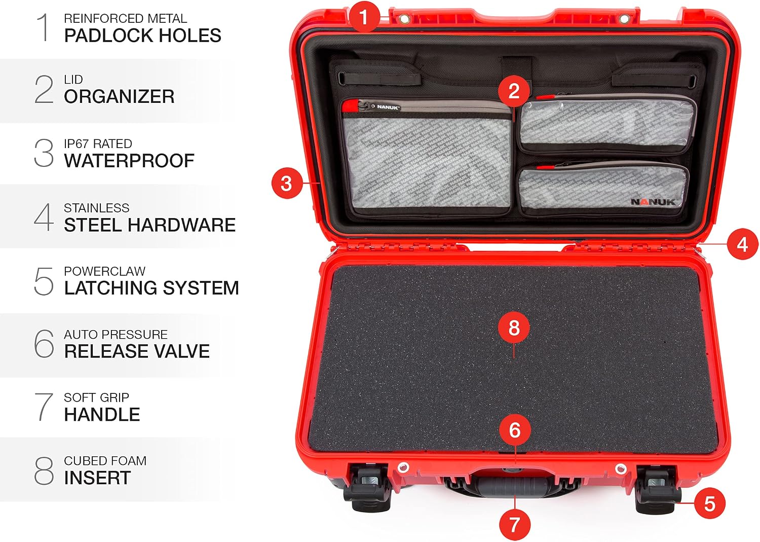 Gеt Sресіаl Prісе Nanuk 935 Waterproof Carry-On Hard Case with Lid Organizer and Foam Insert w/ Wheels - Red Uр Tо 40% оƒƒ Nanuk 935 Waterproof Carry-On Hard Case with Lid Organizer and Foam Insert w/ Wheels - Red