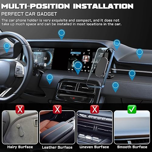 Miniatura 6 de Soporte de teléfono para automóvil, soporte magnético plegable de aleación imprescindible para teléfono celular, soporte estable y versátil para