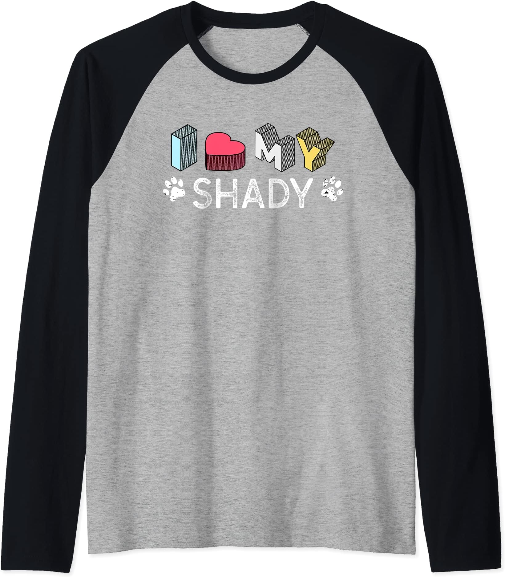 Shady Personalized Dog Name Shady Pet Lover Raglan Baseball Tee