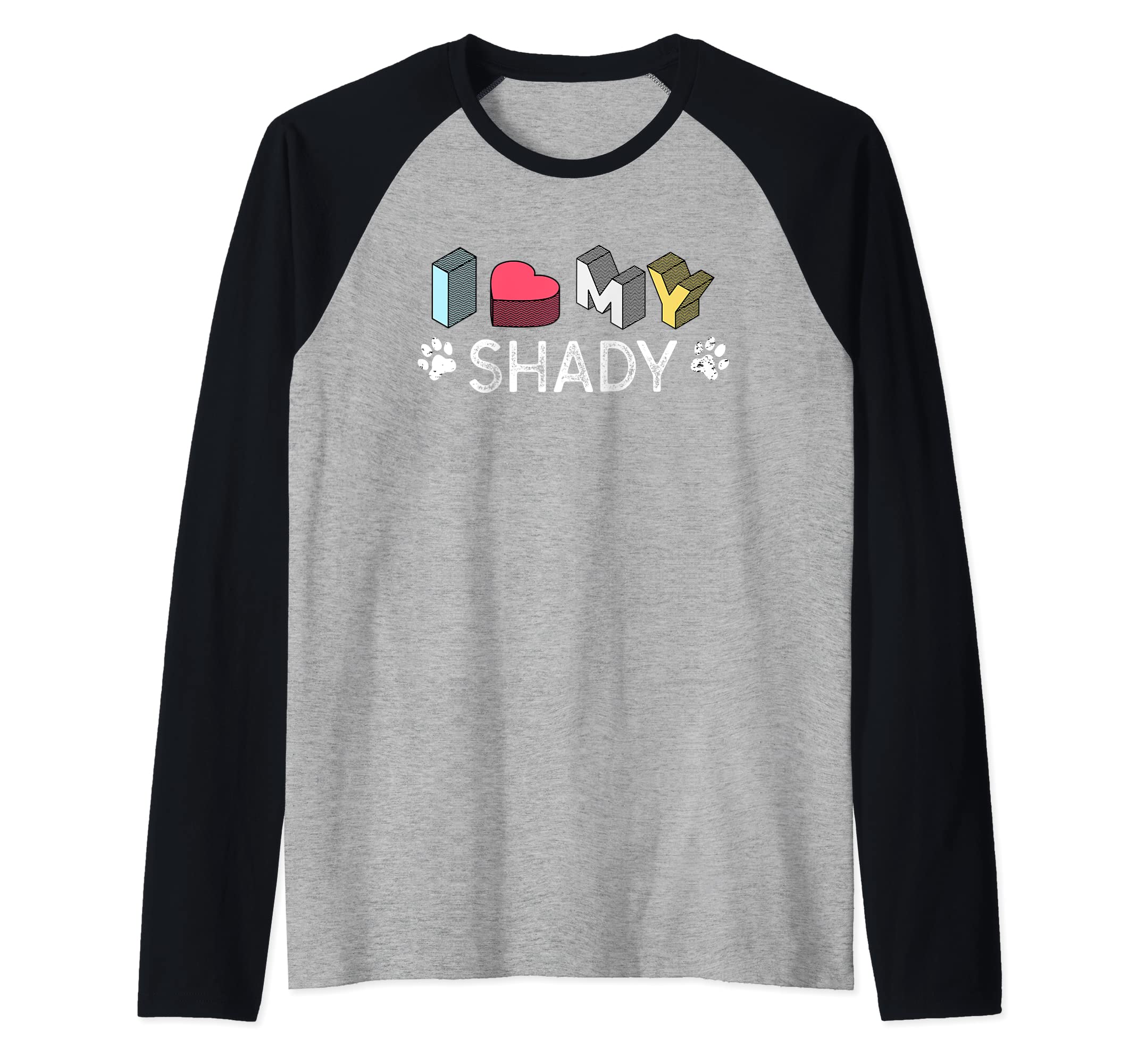 Shady Personalized Dog Name Shady Pet Lover Raglan Baseball Tee