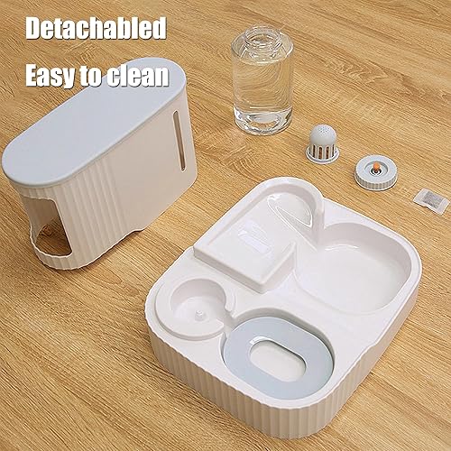 Miniatura 6 de Alimentador y dispensador de agua para gatos, cuenco automático de gravedad 2 en 1, contenedor automático de alimentos secos para mascotas, juego de
