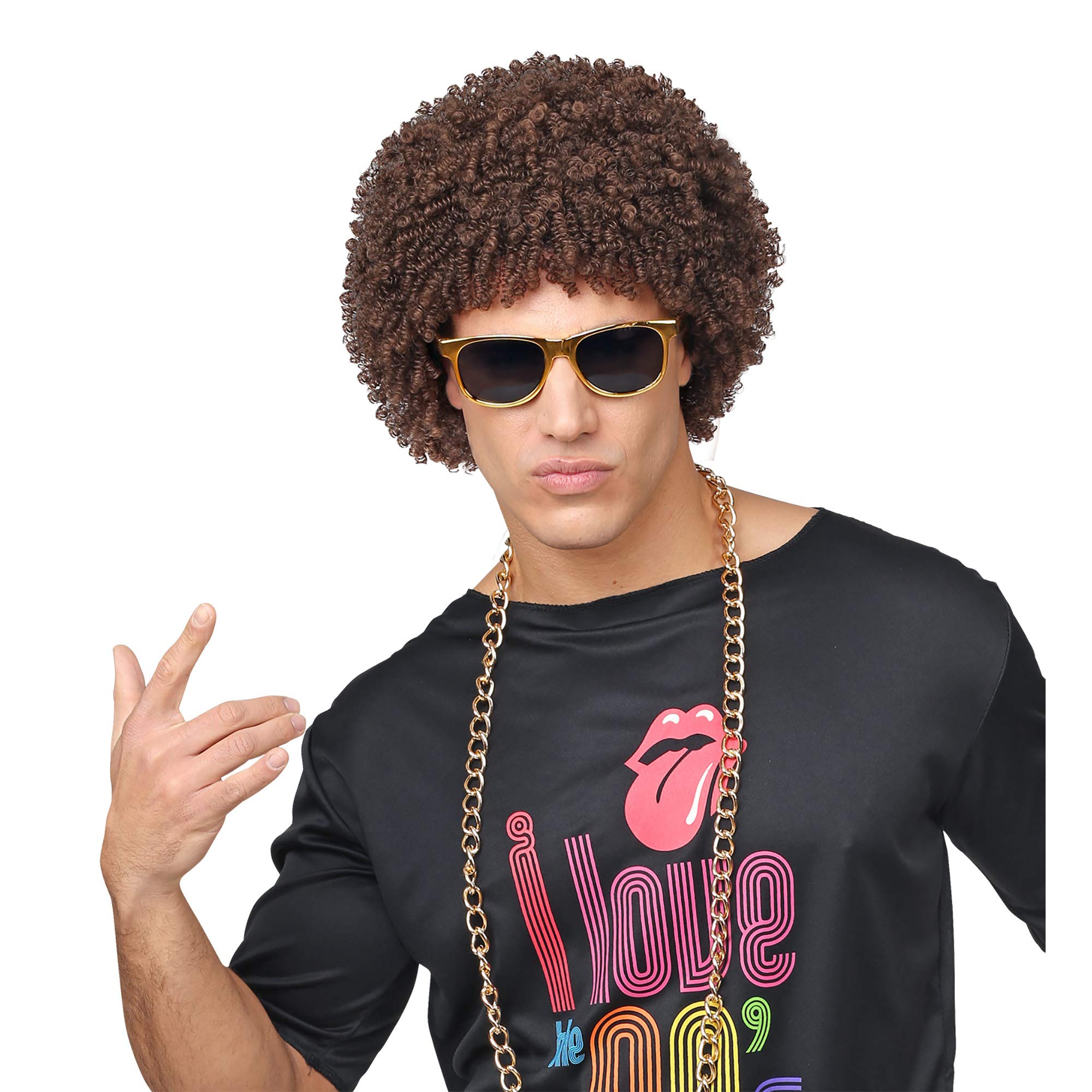 W WIDMANN MILANO Party Fashion - Pruik hippie of middeleeuwen, met W WIDMANN MILANO Party Fashion - Pruik hippie of middeleeuwen, met