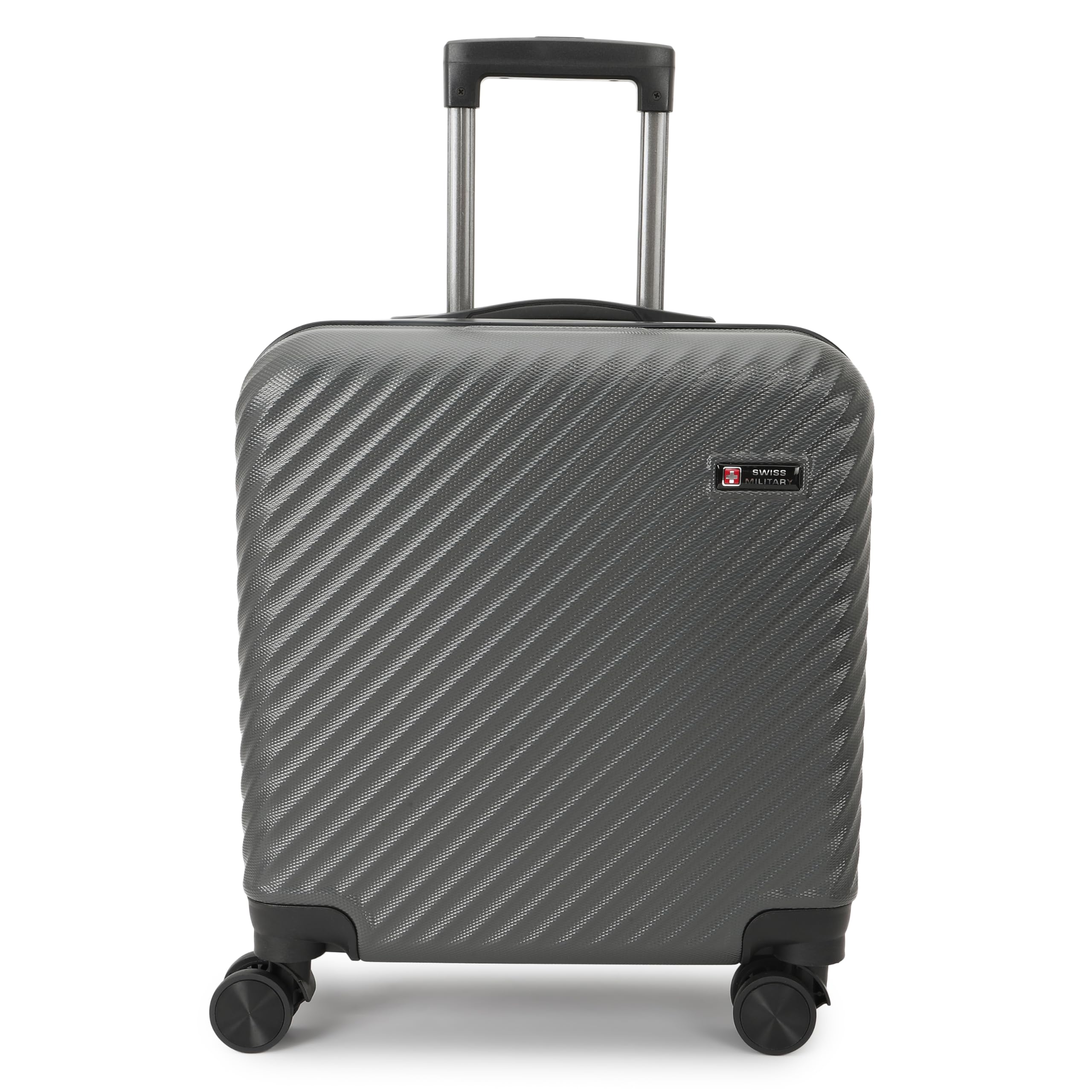 Swiss Military Dusky ABS 33L Grey Hard Sided Laptop Overnighter Roller Case, 45cm, Fits Upto 15.4 inch Laptop Compartment.