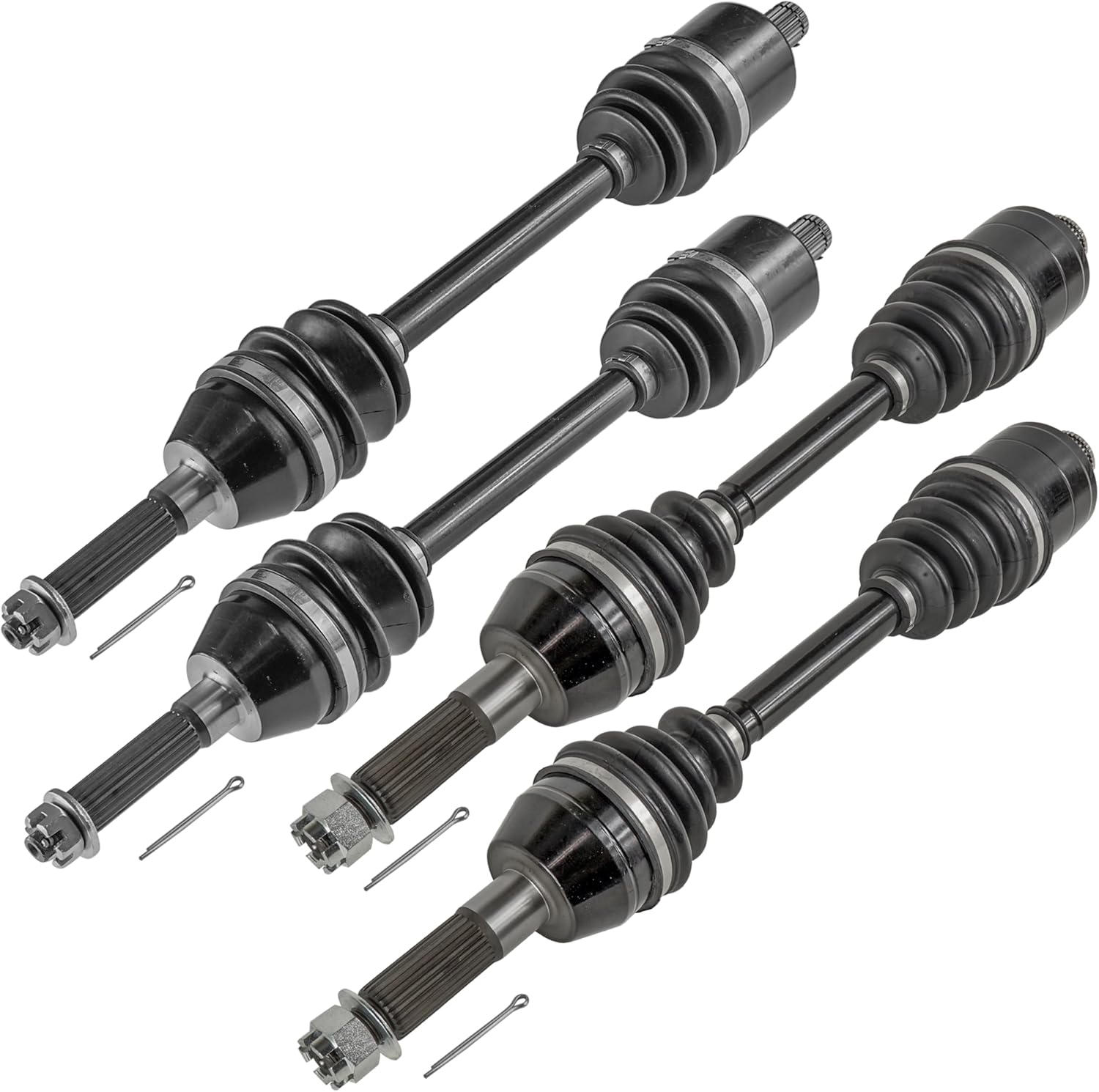 Caltric Front And Rear Left Right Complete Cv Joint Axles Compatible with Polaris Sportsman 400 4X4 Ho 2011 2012