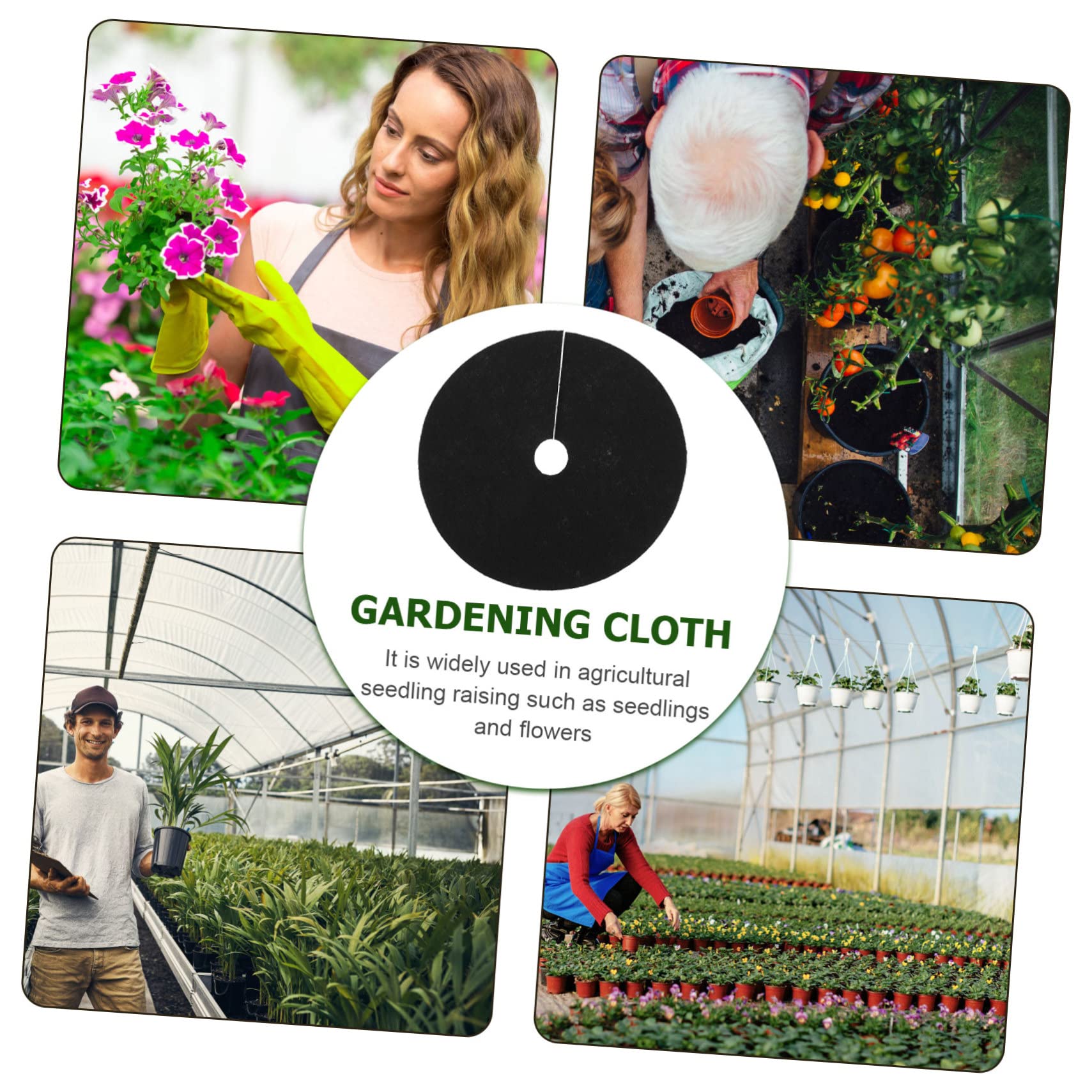 BESTonZON 10 Sätze Garten Unkrautschutzring Atmungsaktive Und Wasserdurchlässige Vliesstoff Matten Für Effektive Unkrautbekämpfung Durchmesser Für Und Pflanzenpflege 20 Stück * 10
