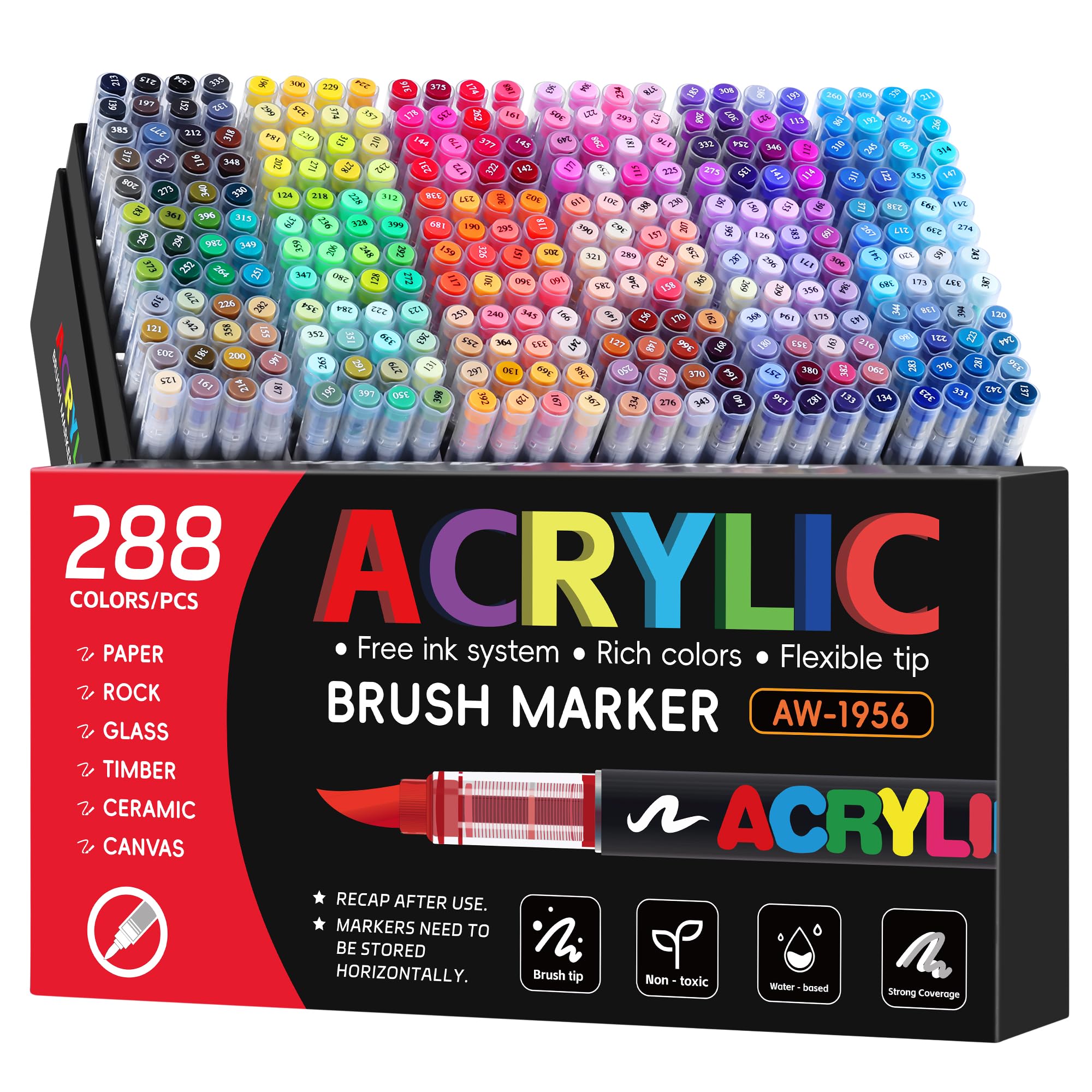 Tongfushop Lot de marqueurs de peinture acrylique