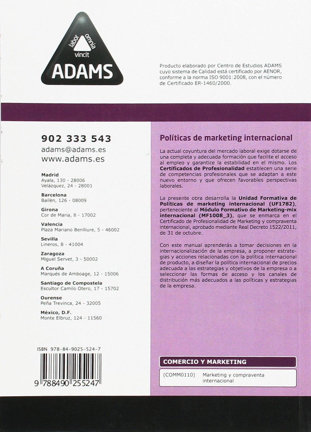 Políticas de marketing internacional: certificado de profesionalidad de marketing y compraventa internacional (O.VARIAS)