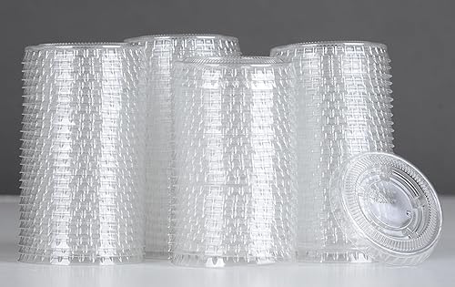 Miniatura 10 de Daxwell Tapas de plástico, PET, 0.5 oz - 1 oz, transparente, E10004468 (caja de 2,500)