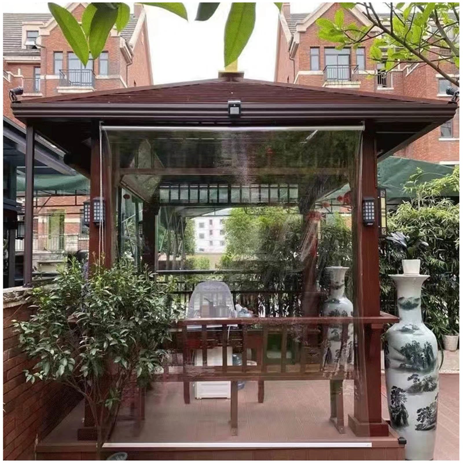 Store enroulable protecteur contre la pluie pour pergola et terrasse