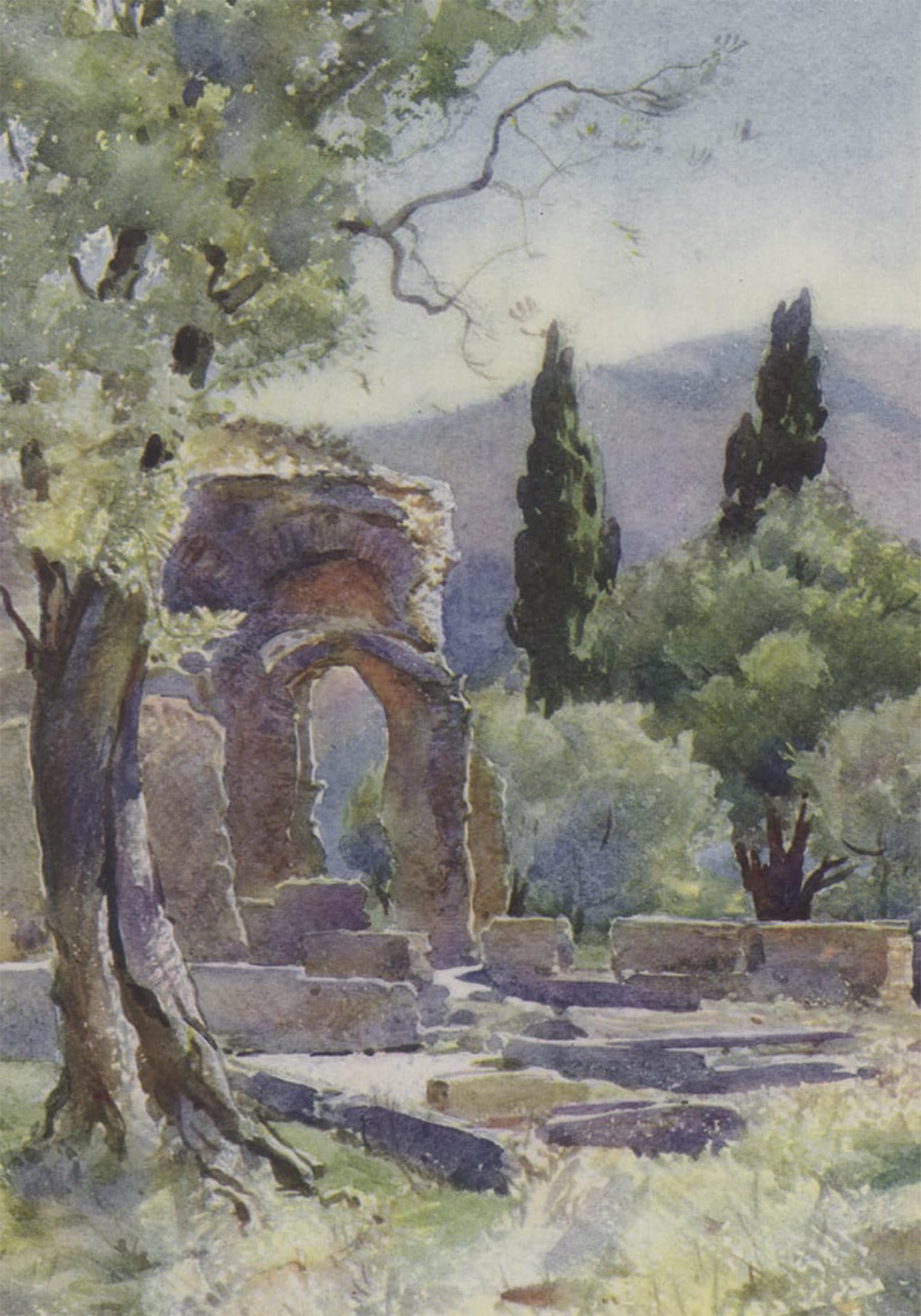 ARTXLXXBN Famous Prints Artwork Pictures Poster Painting Art Tivoli Villa Adriana by Pierre Vignal Artwork Landscape Pictures for Home Decor 60x90cm