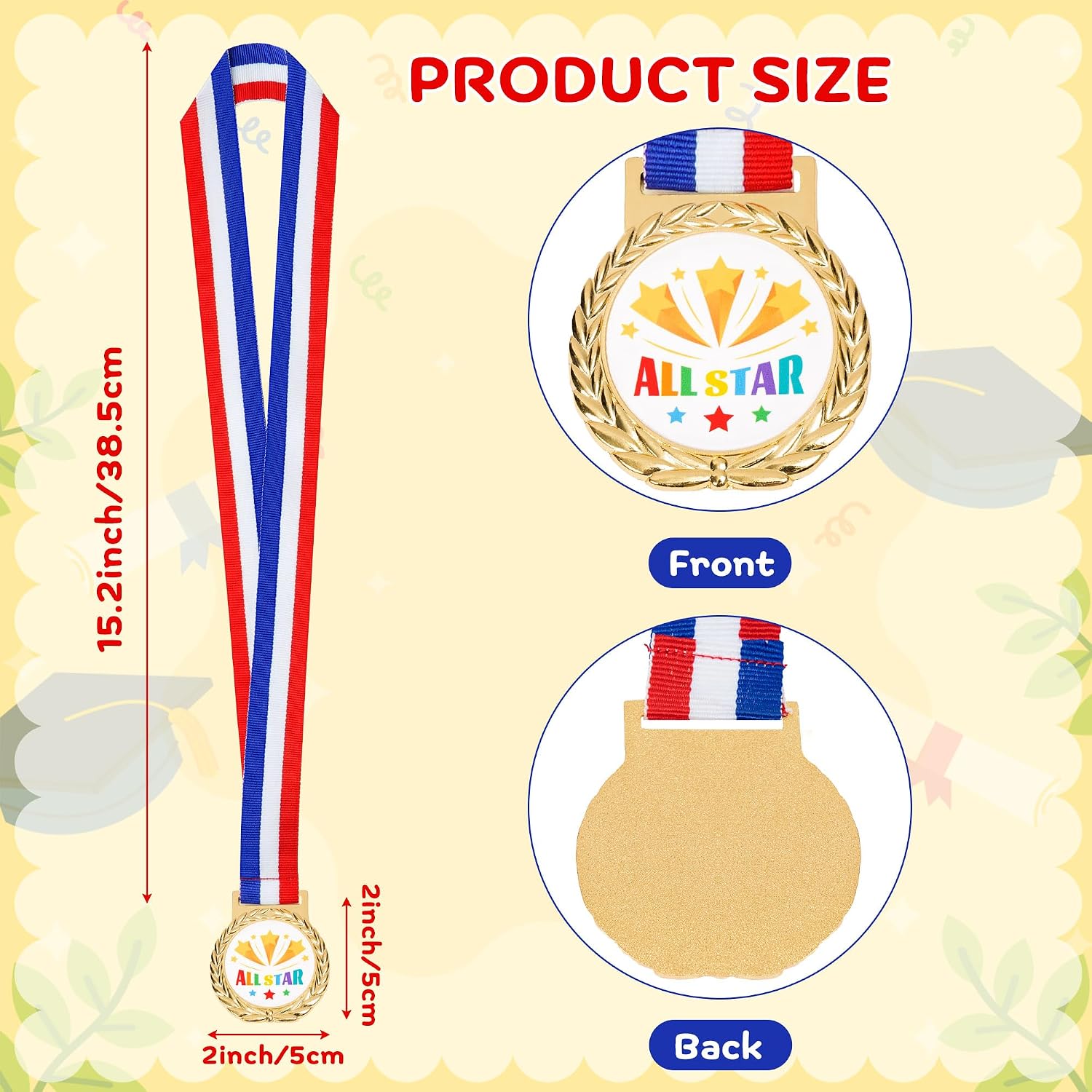 K1tpde Award Medals with Neck - 30PCS Bronze Winner Medals Bulk Prizes for Kids Trophy Award Prize Gifts for Adults and Students Academic Competitions, Tournaments