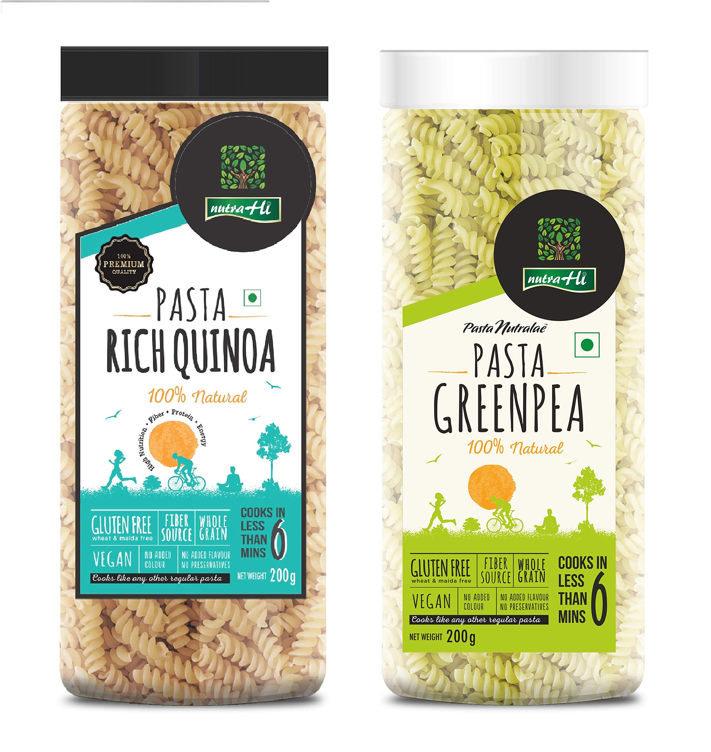 NutraHi Rich Quinoa Gluten Free Pasta + Greenpea Gluten Free Pasta 200g Each (Combo) (B07MCHKT91) Amazon Price History, Amazon Price Tracker