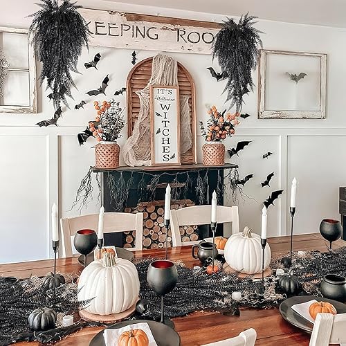 Miniatura 4 de RECUTMS Plantas colgantes de imitación, 4 unidades, resistentes a los rayos UV, realistas, helecho boston, gran drapeado, vegetación falsa, hiedra