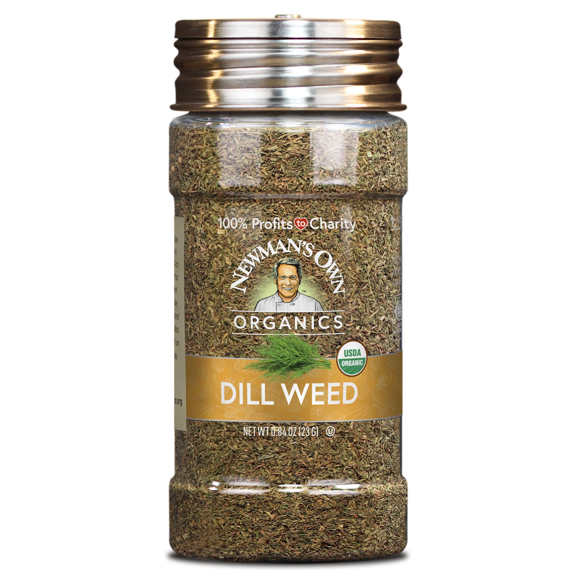 Newman's Own Organic Dill Weed; Great on Fish, Salads, Sauces, USDA Certified Organic, Non-GMO, Kosher, 0.84Oz. BottleUSDA Organic