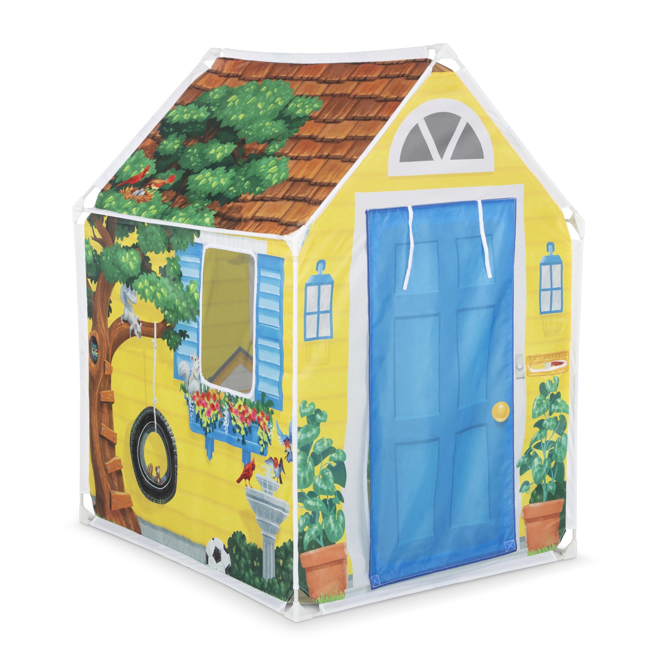 Melissa & Doug Cozy Cottage Fabric Play Tent and Storage Tote , Yellow