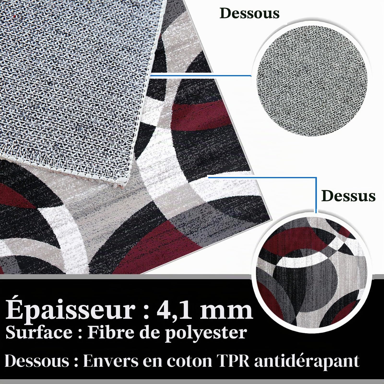 Tapis Chaise de Bureau pour Protection Sol - Pour Sols Durs et Stratifiés en Bureau et Chambre 70 x 100 cm