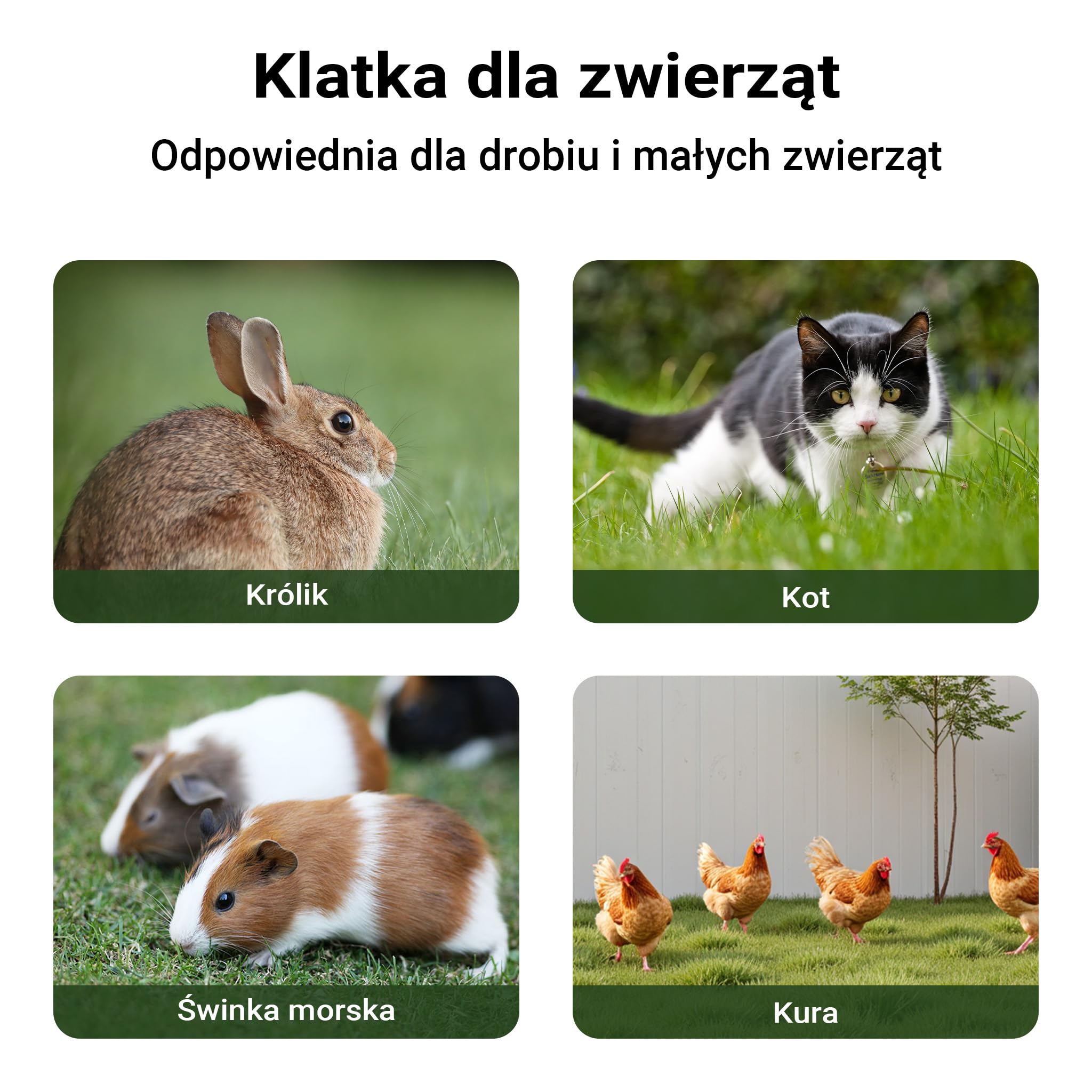 Domek dla gryzoni Wiltec 1950 x 635 x 1200 mm, klatka dla królików z drewna świerkowego, z dachem bitumicznym, klatka dla kurczaków z budką lęgową, zagroda dla małych zwierząt na wolnym wybiegu