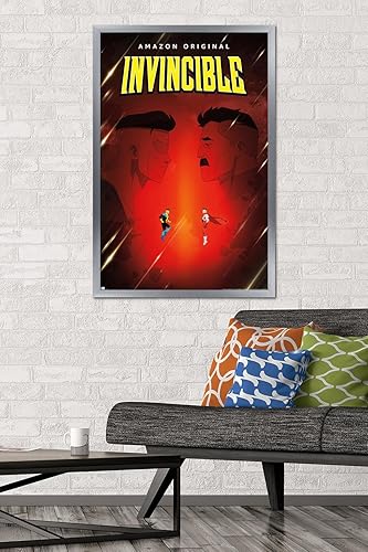 Miniatura 2 de Trends International Invincible - Póster de una hoja de padre e hijo, 34 pulgadas de largo x 22.4 pulgadas, versión enmarcada en plata