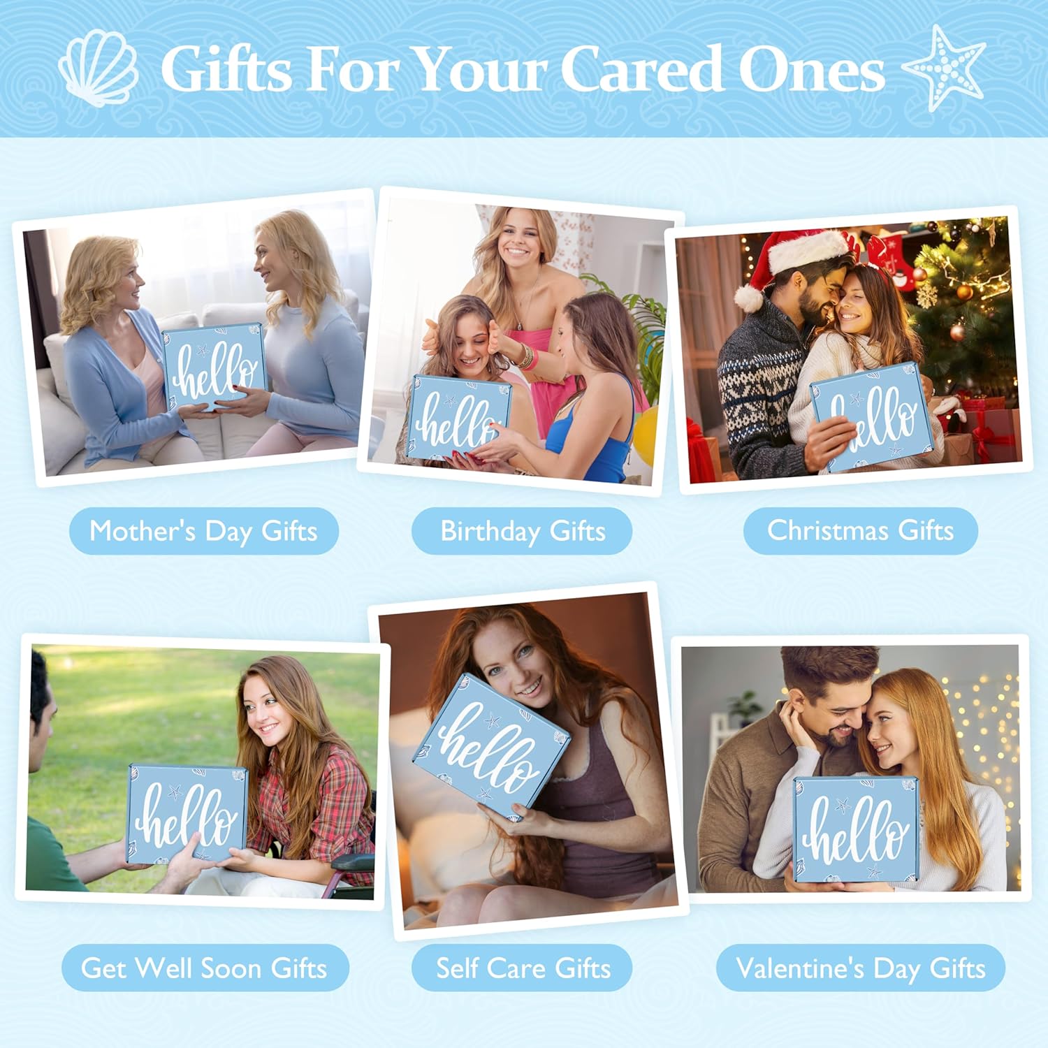 Birthday Gifts for Women, Ocean-Themed Gift Set for Women, Inspirational Thank You Gift Box, Christmas Gifts Beach Spa Self Care Basket for Her Teen Girl Sister Friend Friendship Mom - Image 7