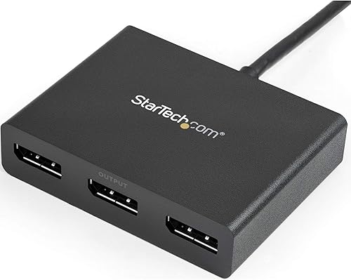 Vista 15 de StarTech.com Adaptador multimonitor de 2 puertos - Mini DisplayPort a 2x DisplayPort MST Hub - Dual 4K 30Hz - Divisor de video para modo