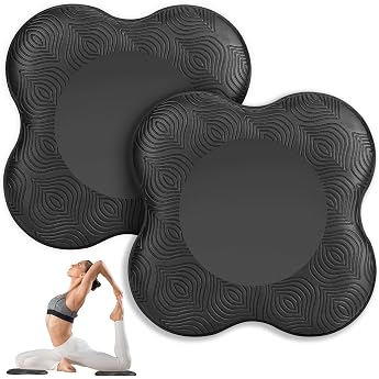 Yoga-Kniekissen Set 2 St ck Rutschfeste Yoga-Knie-Padmatte 20x20cm Pilates & Fitness   Geeignet f r Knie Handgelenke & Kn chel