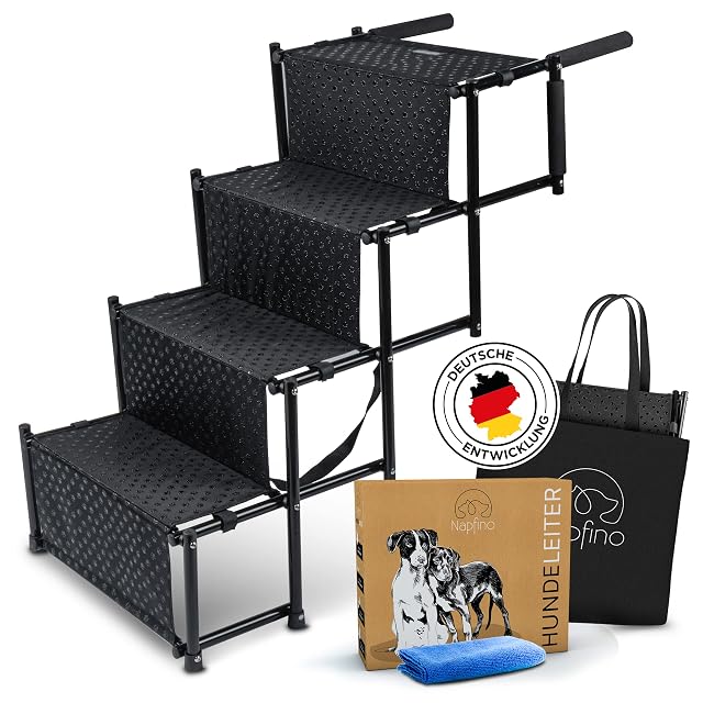 NAPFINO Escalera y Rampa Plegable para Perros Pequeños y Grandes Hasta 60 kg