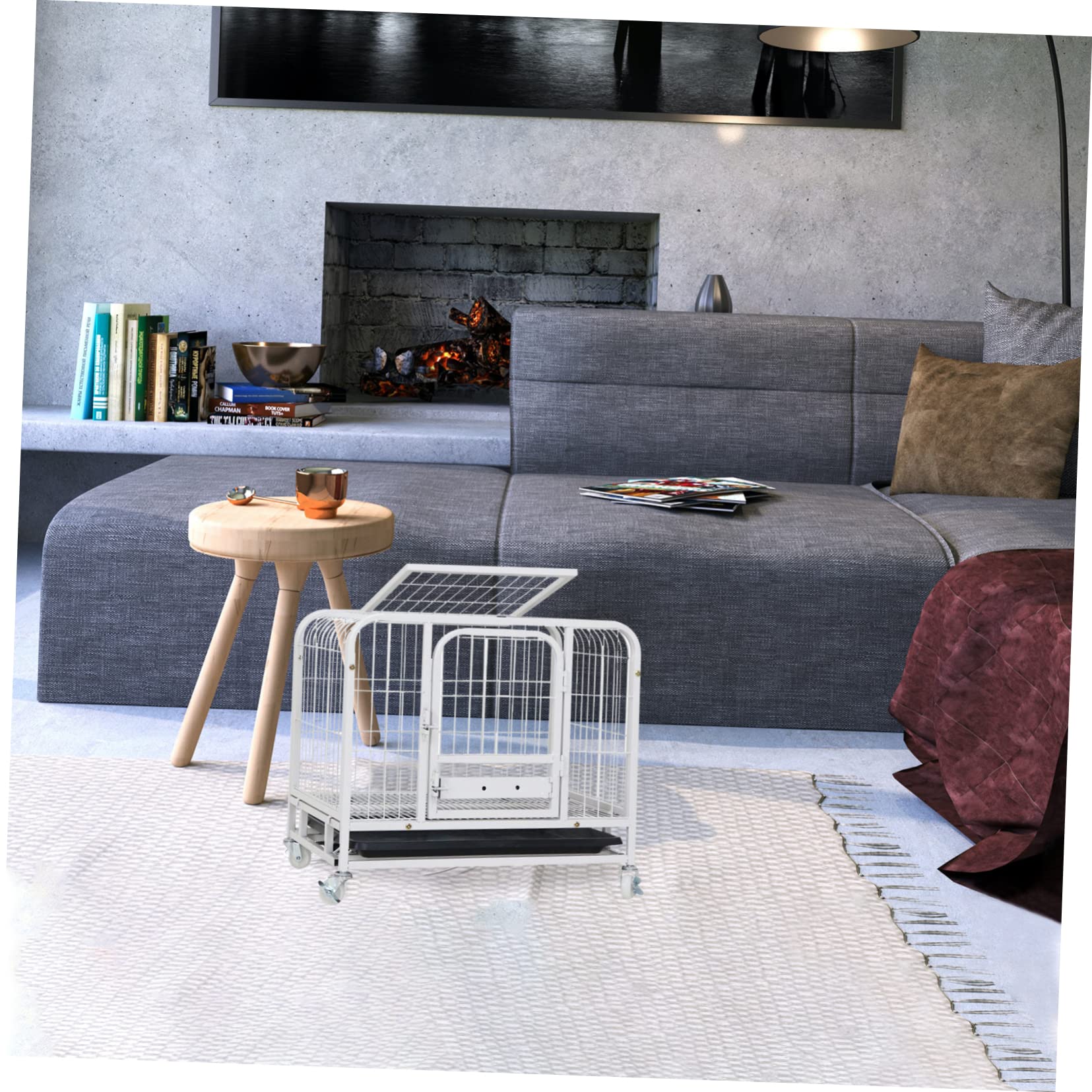 COSMEVIVI Dog Crate Tray Pet Cage Bedpan Tray 2 Pack Dog Crate Pad Heavy Duty Easy to Carry Pet Cage Accessory