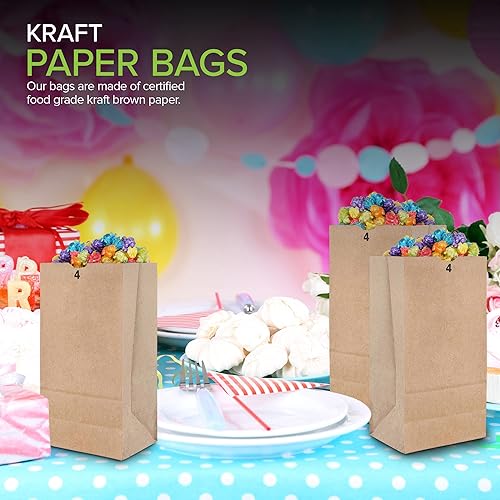 Miniatura 7 de Bolsas de papel kraft de 4 libras paquete de 500 unidades pequeñas bolsas de papel marrón para el almuerzo bolsas de papel para delicatessen de