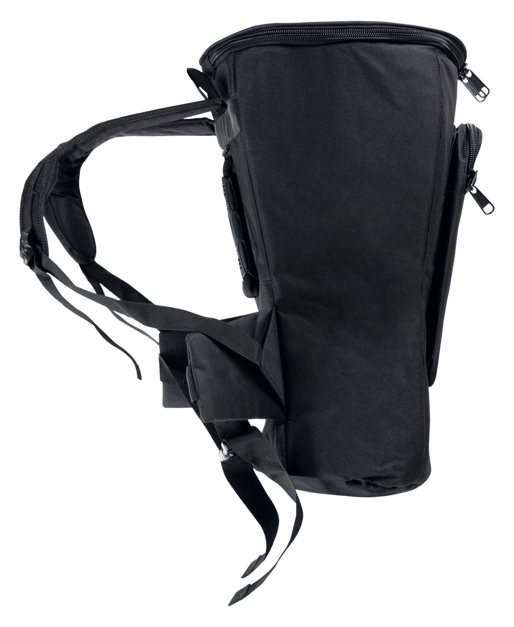 Sacoche XDrum Djembe 10" Pro, Sac à dos pour transporter des djembés | Pour instruments jusqu'à 25 cm de diamètre et 50 cm de hauteur, Rembourrage d'environ 1 cm d'épaisseur, Poids env. 0, 8 kg