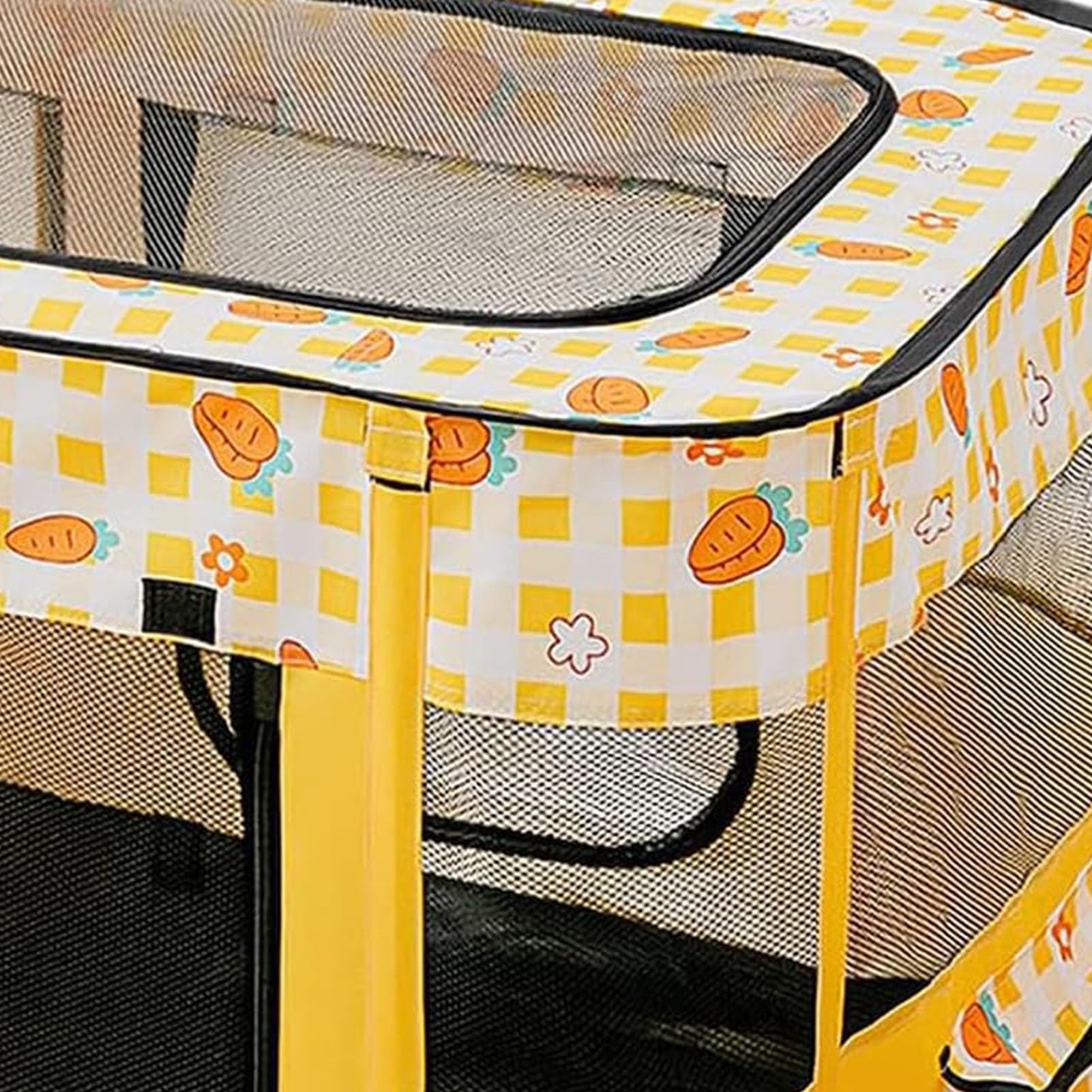TOPINCN Przenośny, Składany, Miękki Namiot dla zwierząt. Składany Namiot dla Psa i Kota do Podróży na Zewnątrz (XL90X70X60 YELLOW)