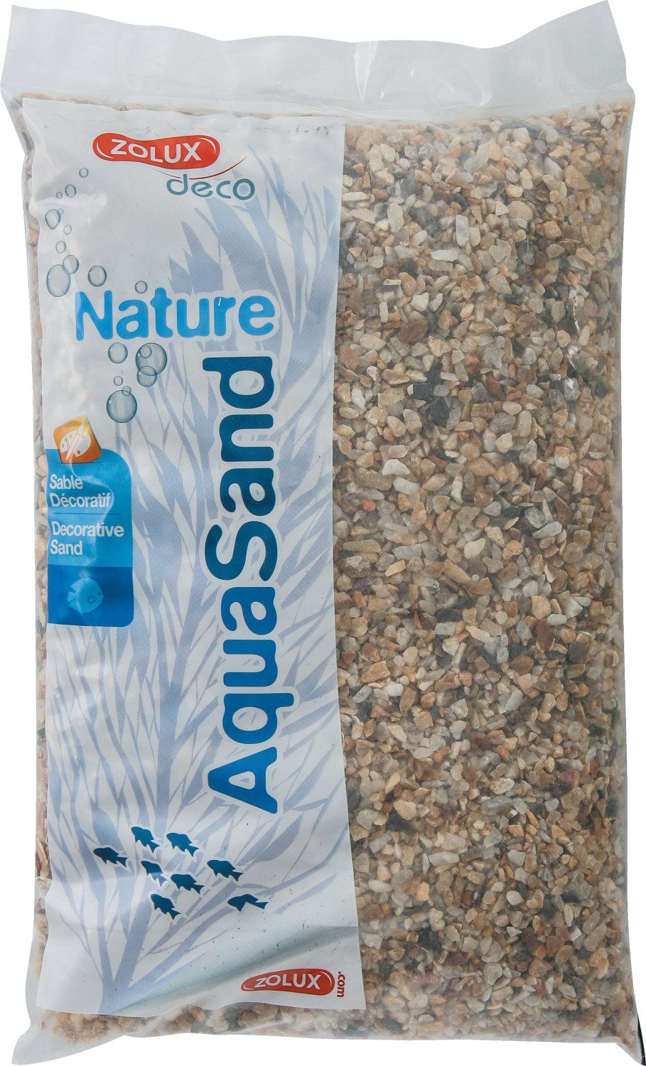 Zolux - Grava Natural para Acuario (Cuarzo, 3 a 8 mm, granulometría, 5 kg)