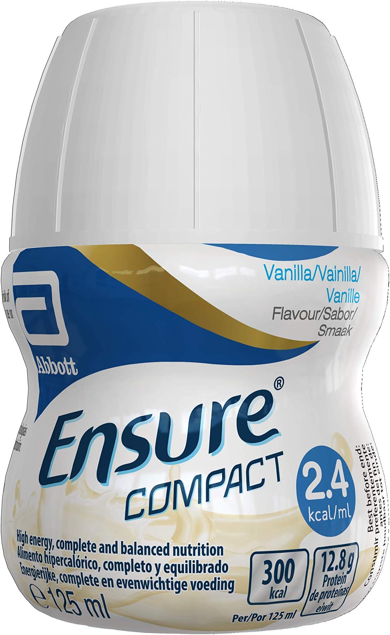 Compact, nutritional supplement drink, vanilla flavour, contains protein, vitamins and minerals (24 x 125ml bottles)