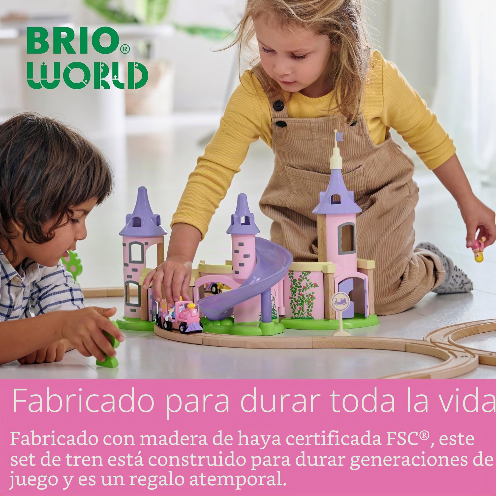BRIO, Set de Castillo de Princesas Disney, Edad Recomendada 36 + Meses