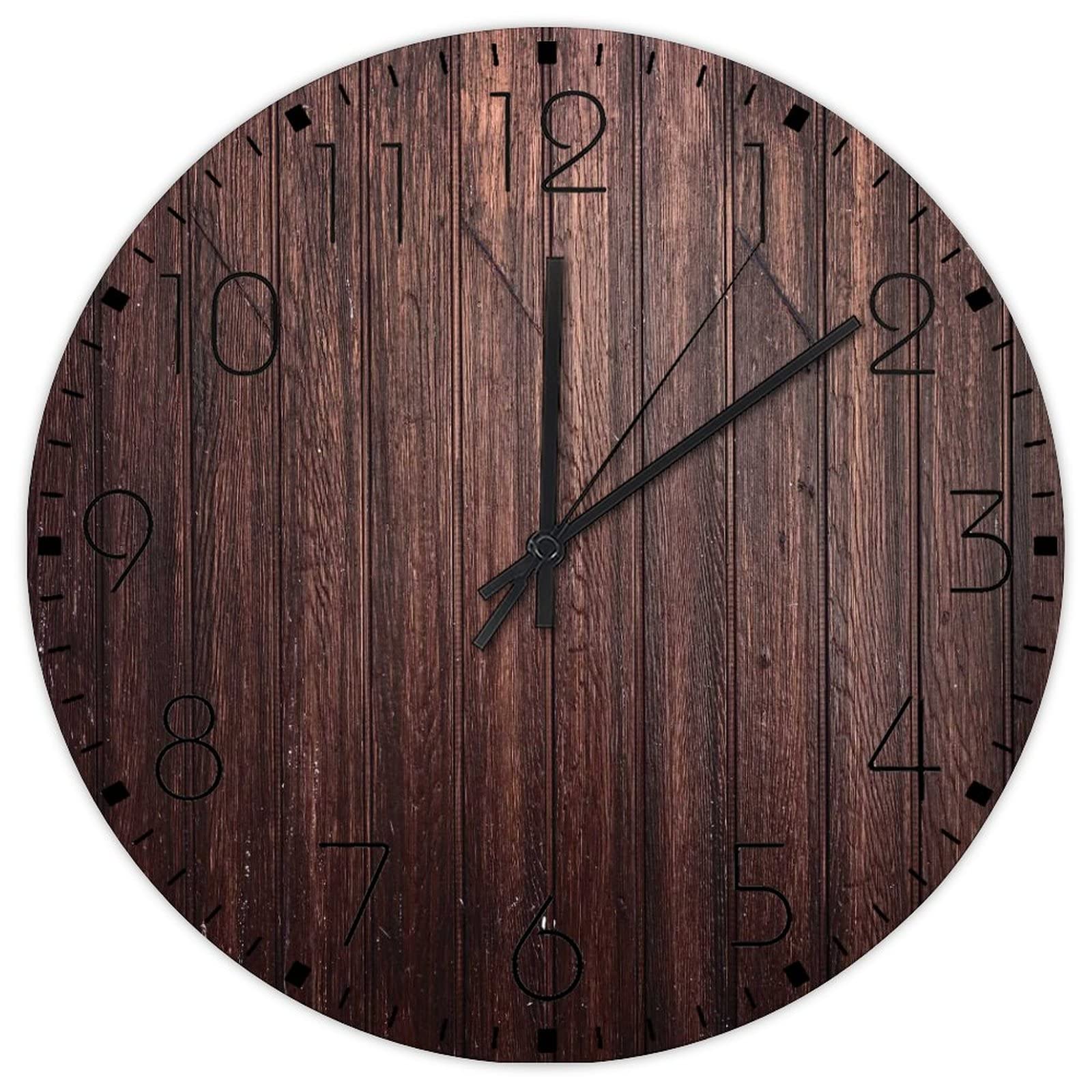 Horloge murale en bois pour cabine rétro et chambre à coucher