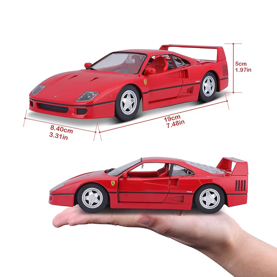 Ferrari, Burago, F40 1/24, Vermelho : Amazon.com.br