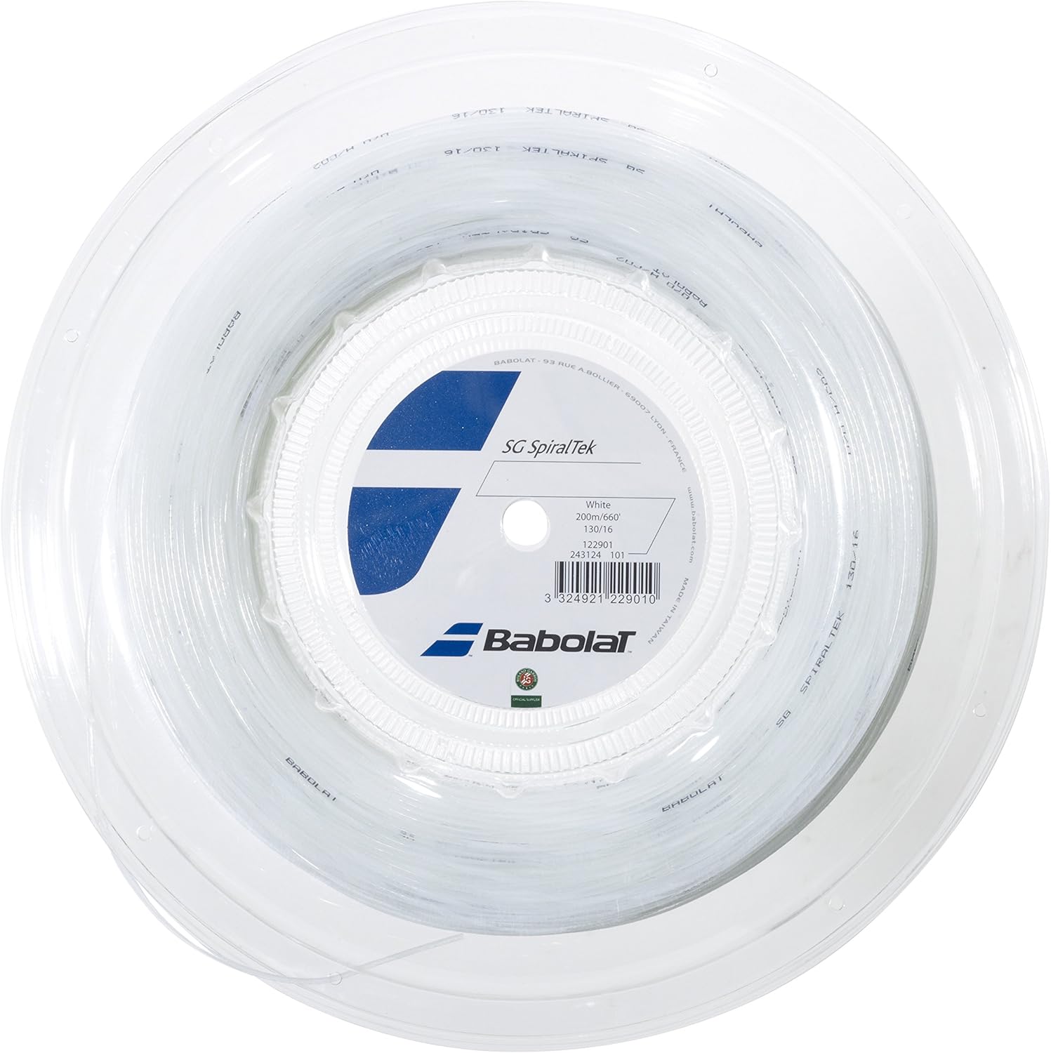 Babolat Unisex's Sg Spiraltek String, White, Size 125/200 m