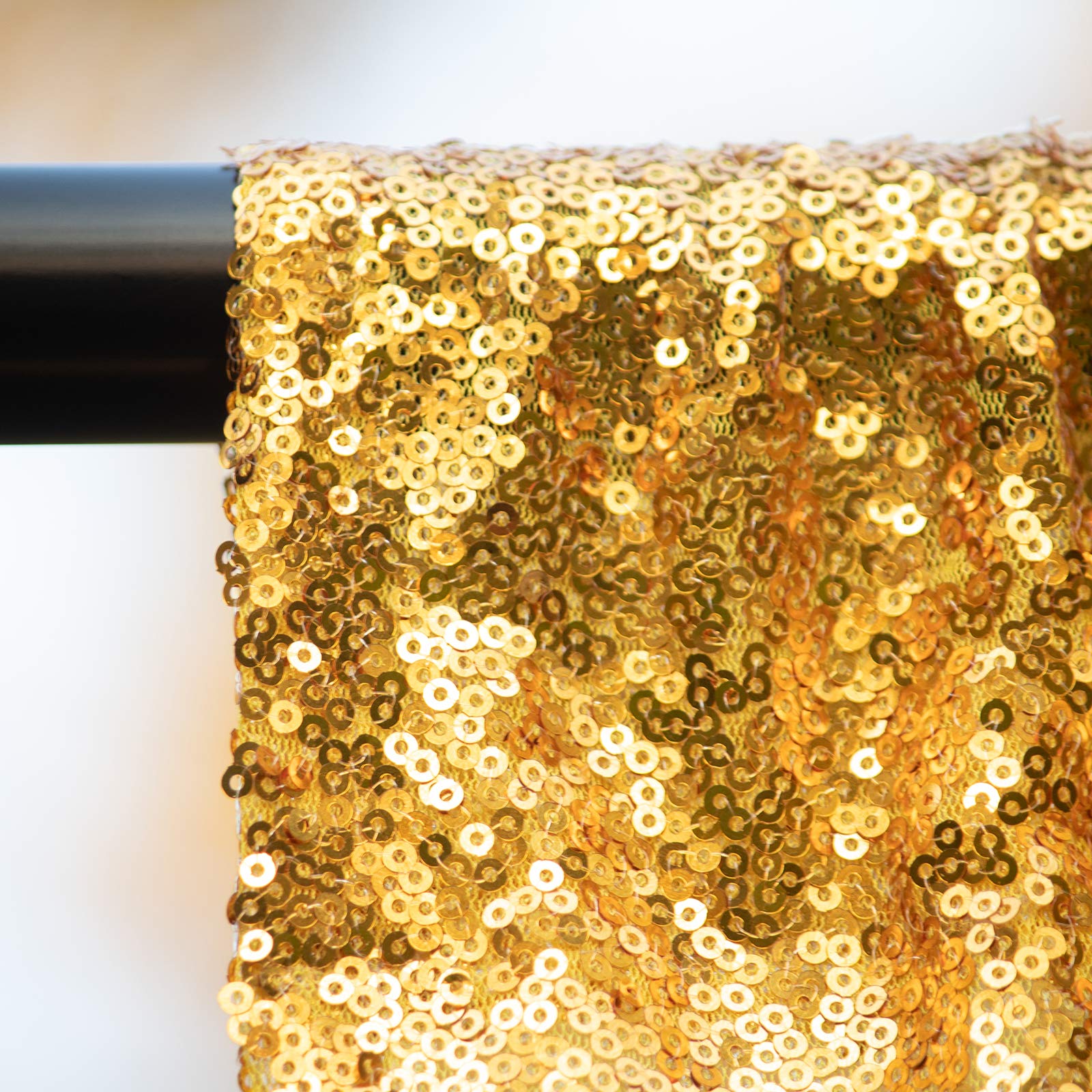 JYFLZQ Sfondo con paillettes dorate, tenda da 1,2 m x 2,4 m, 2 pannelli, sfondi per fotografie scintillanti, per feste di compleanno e matrimoni