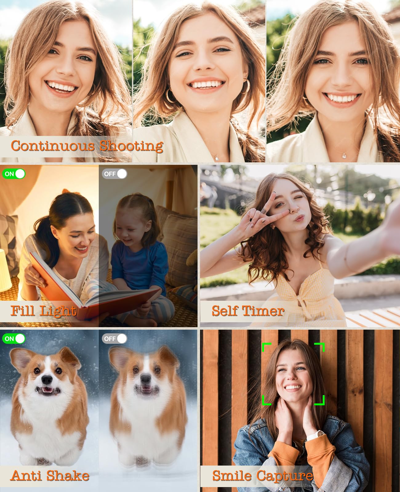 Cámara digital, cámara de vlogging 4K para cámaras de enfoque automático de YouTube para fotografía con zoom digital de 16X, cámara digital compacta de 48 MP para adolescentes y adultos con tarjeta SD