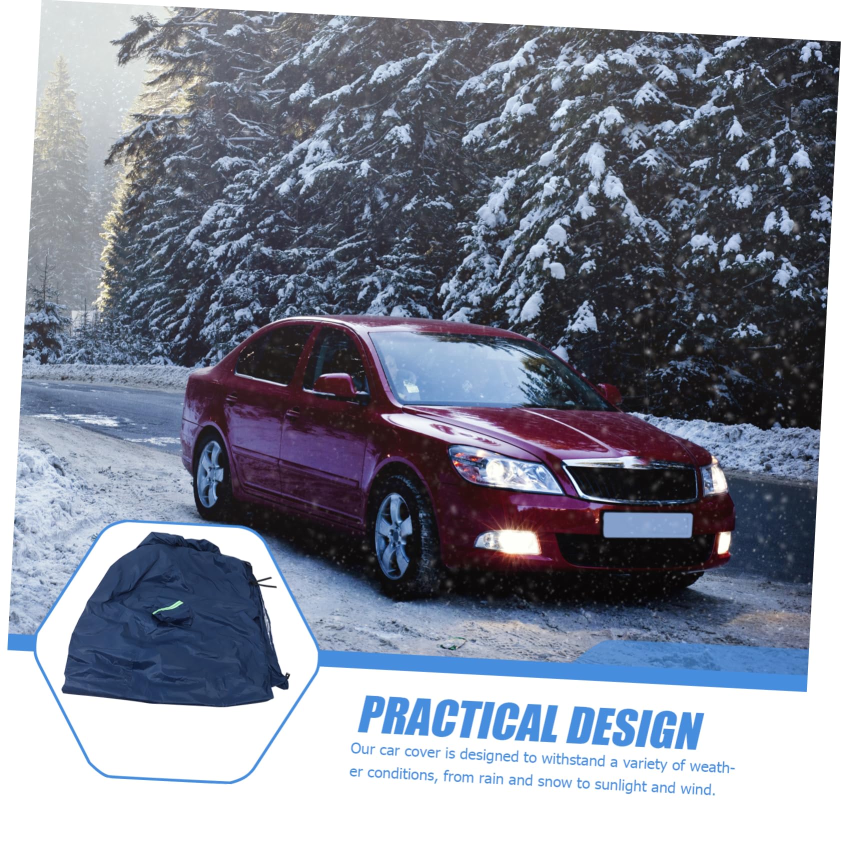 OSOLADY Full Coverage Car Cover Sun and Rain Protection Fit for Honda Weatherproof Portable — view 4