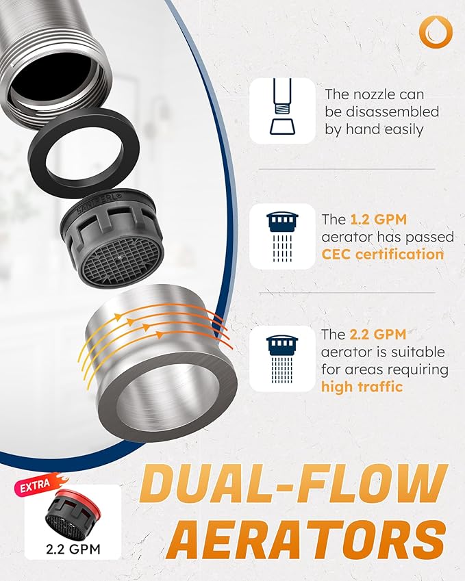 Grifería Lavamanos 3 Huecos 8 Pulgadas Cepillado Níquel miniatura 5