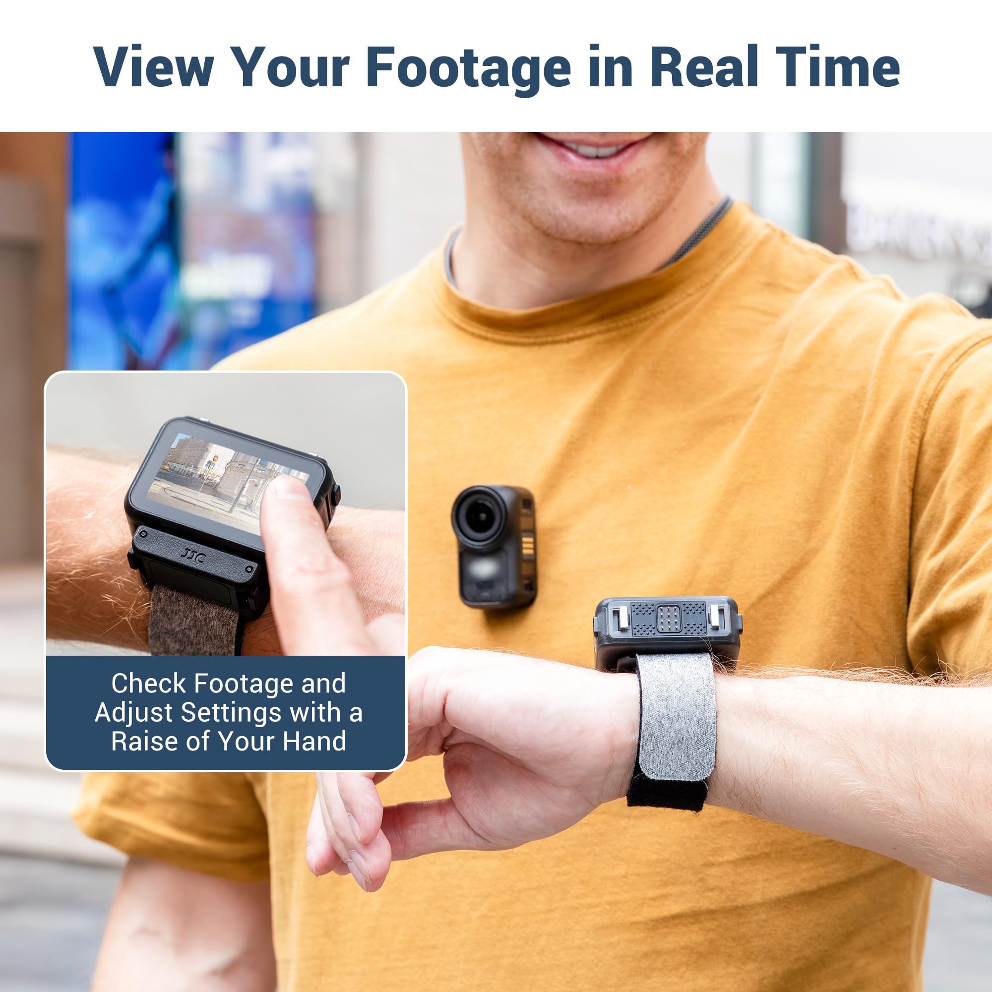 JJC Magnetische Halterung Handgelenk für DJI Osmo Nano Multifunktionales Vision Dock,Osmo Nano Armband Magnet Adapter für Display,16–25cm Verstellbare Schnellverschluss Band für Live-Bild & Vlogging