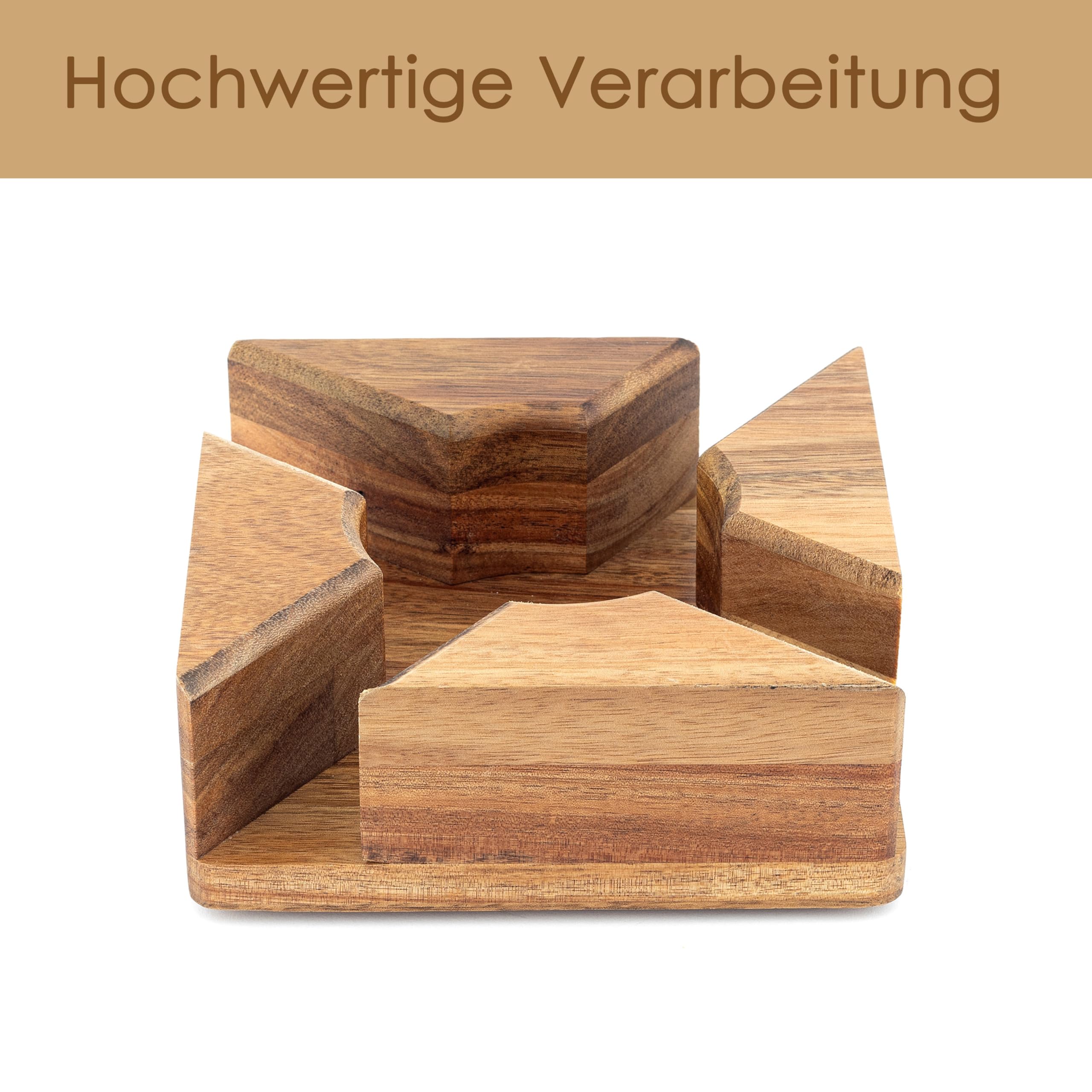 Hanseküche Podgrzewacz z drewna – naturalny do kawy, herbaty i potraw, ręcznie wykonany z świeczką tealight