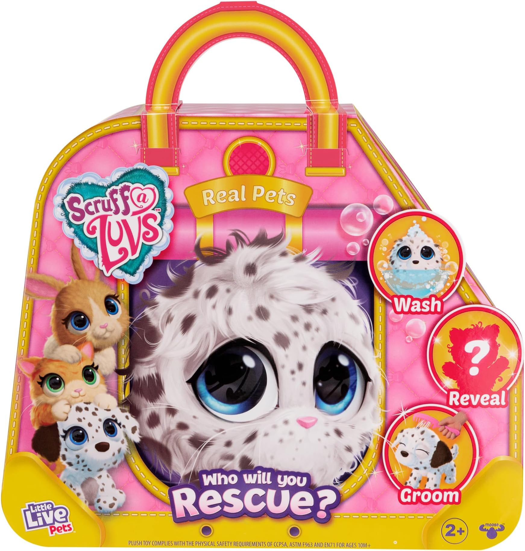 Scruff-a-Luvs Mystery Animal Reveal. Wash, Groom and Rescue A Cute Realistic Styled Plush Pet