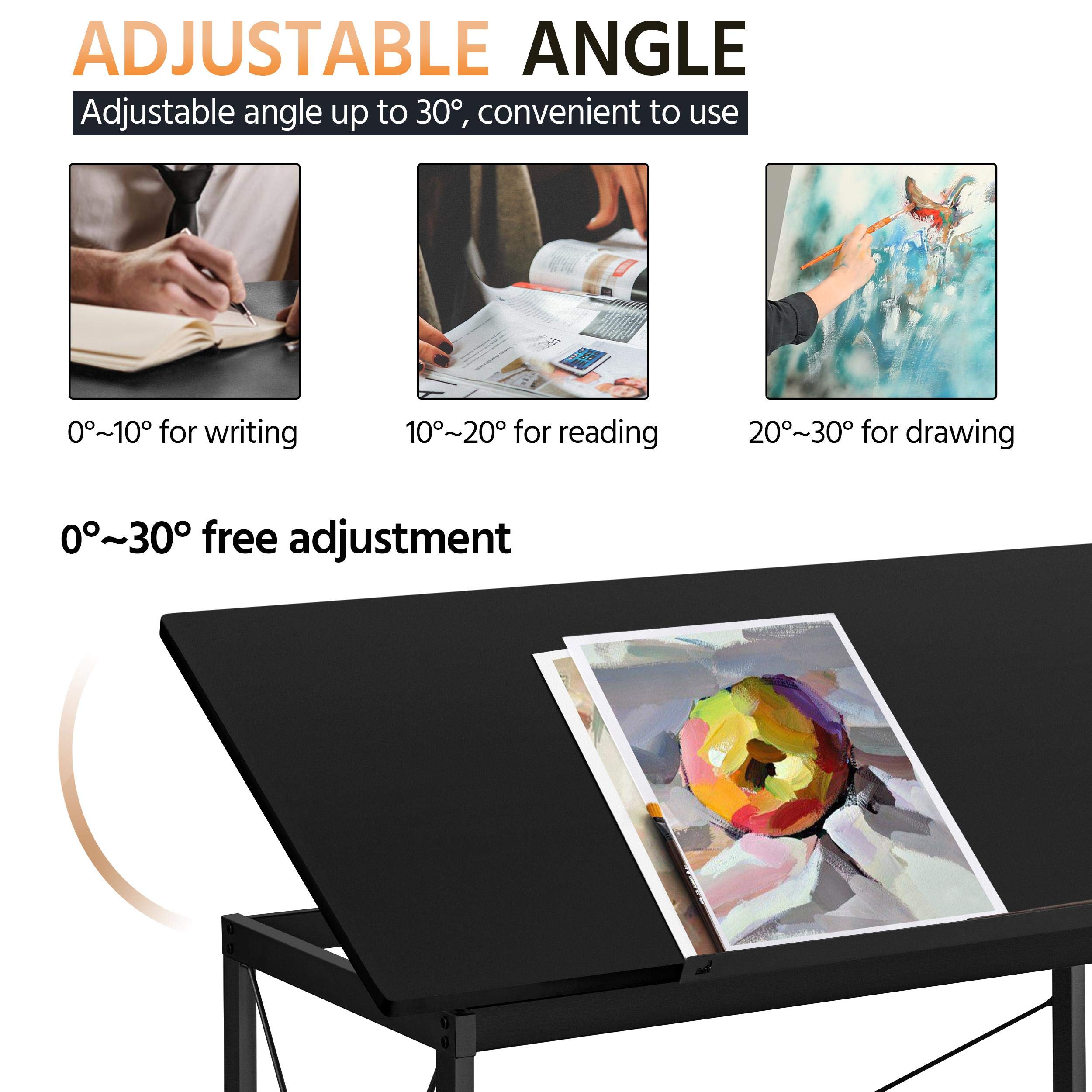 Buy Yaheetech 47"x 24" Drafting Table Drawing/Crafting Table/Desk Art