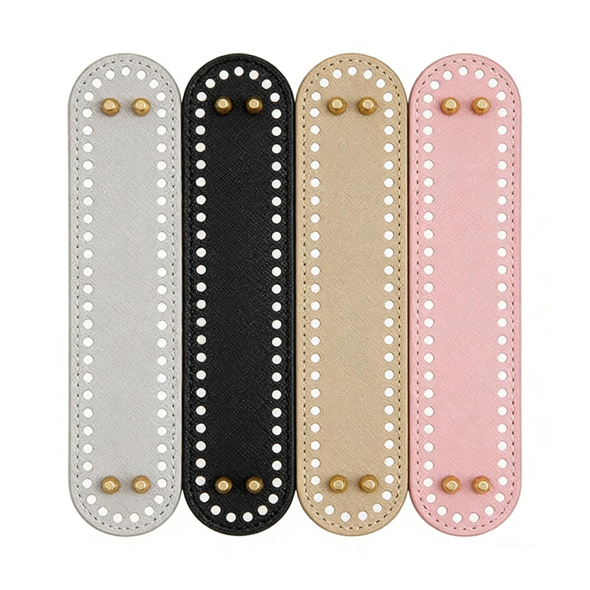 SQUISHCO 4Pcs Bag Making Accessories, Bag Making Materials, Bag Making Kit for Crochet Style Transformation and Handbag Repair, Craft Base for Crochet Projects, Black Silver Gold Pink-image-34